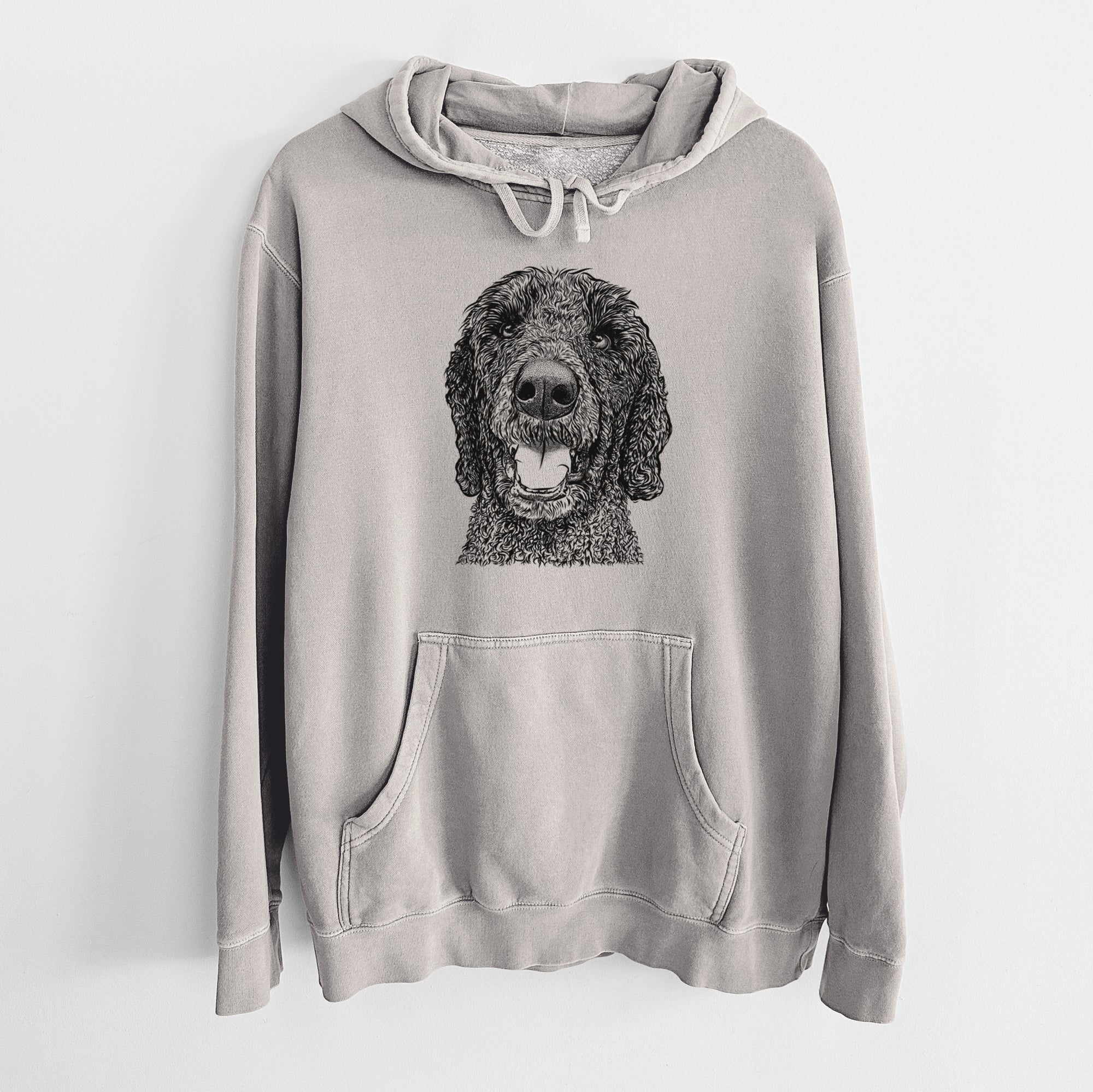 Bare Obi James the Goldendoodle - Unisex Pigment Dyed Hoodie