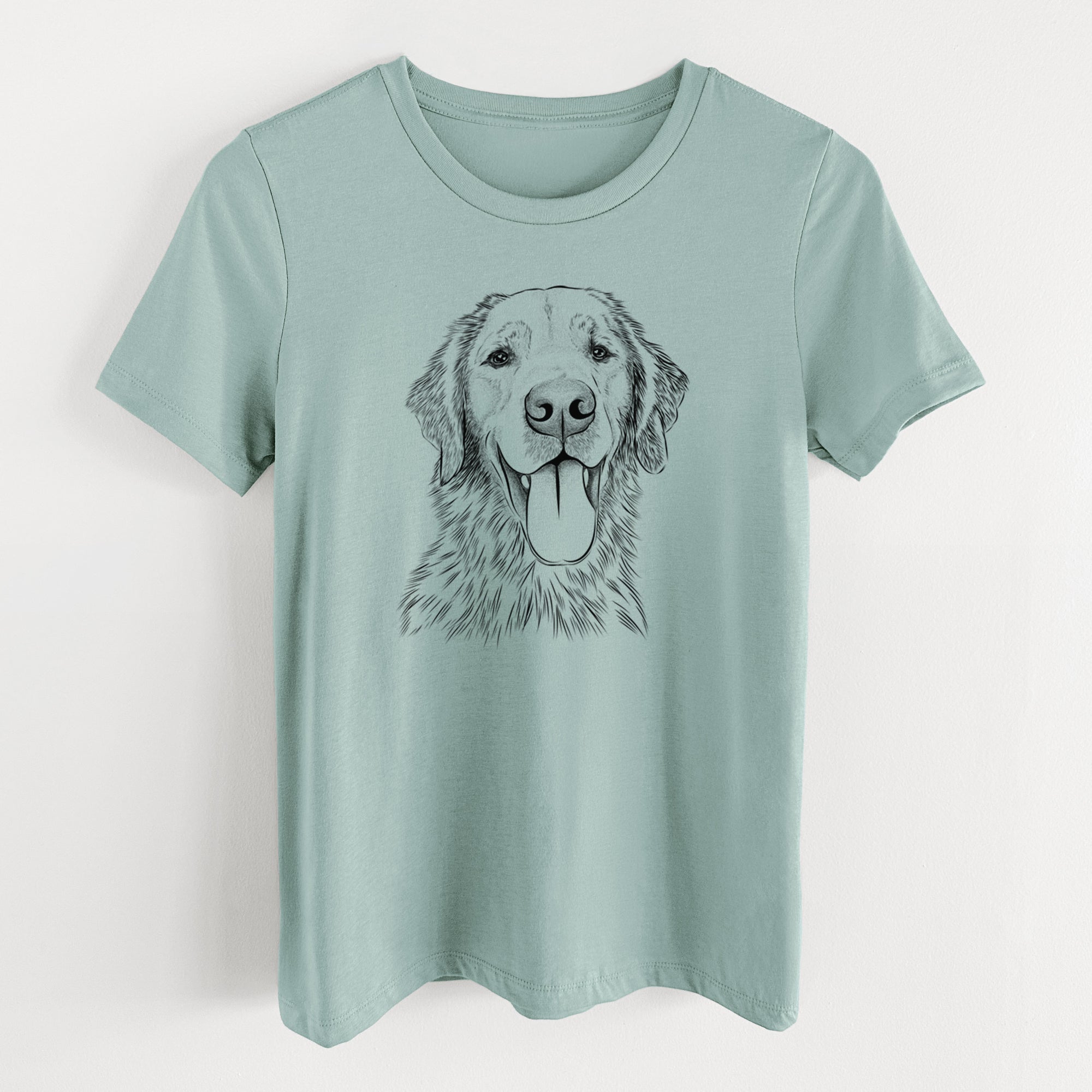 Bare Oliver Tredup the Golden Retriever - Women's Lightweight Relaxed Fit 100% Cotton Crewneck