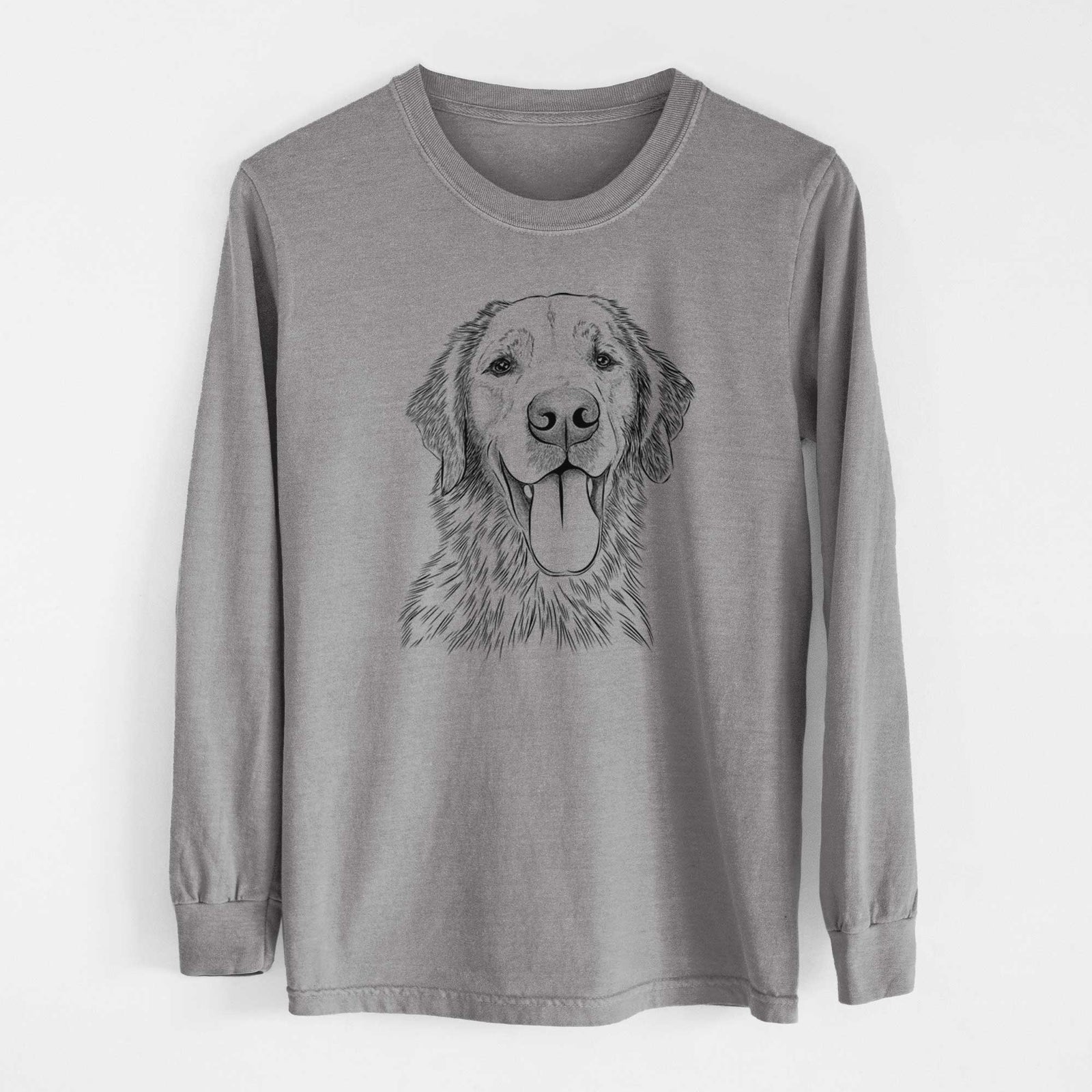 Bare Oliver Tredup the Golden Retriever - Men's Heavyweight 100% Cotton Long Sleeve