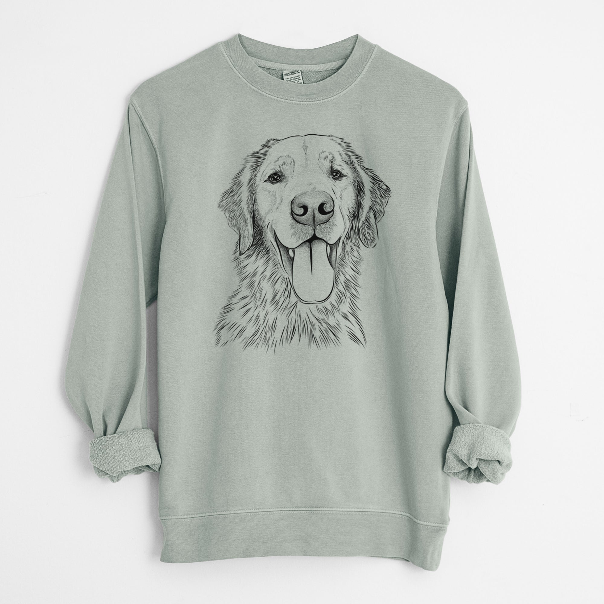 Bare Oliver Tredup the Golden Retriever - Unisex Pigment Dyed Crew Sweatshirt