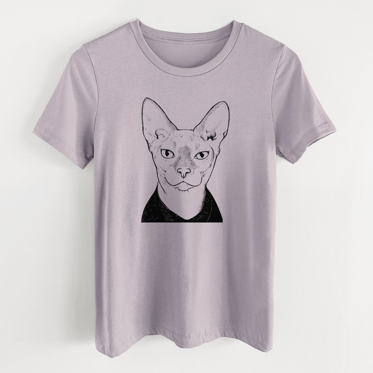 Bare Oliver Watson the Sphynx Cat - Women&#39;s Lightweight Relaxed Fit 100% Cotton Crewneck
