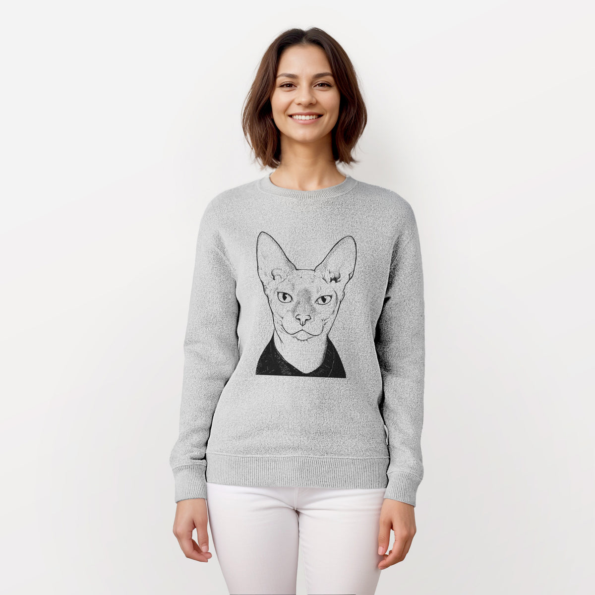 Oliver Watson the Sphynx Cat - Knit Sweatshirt