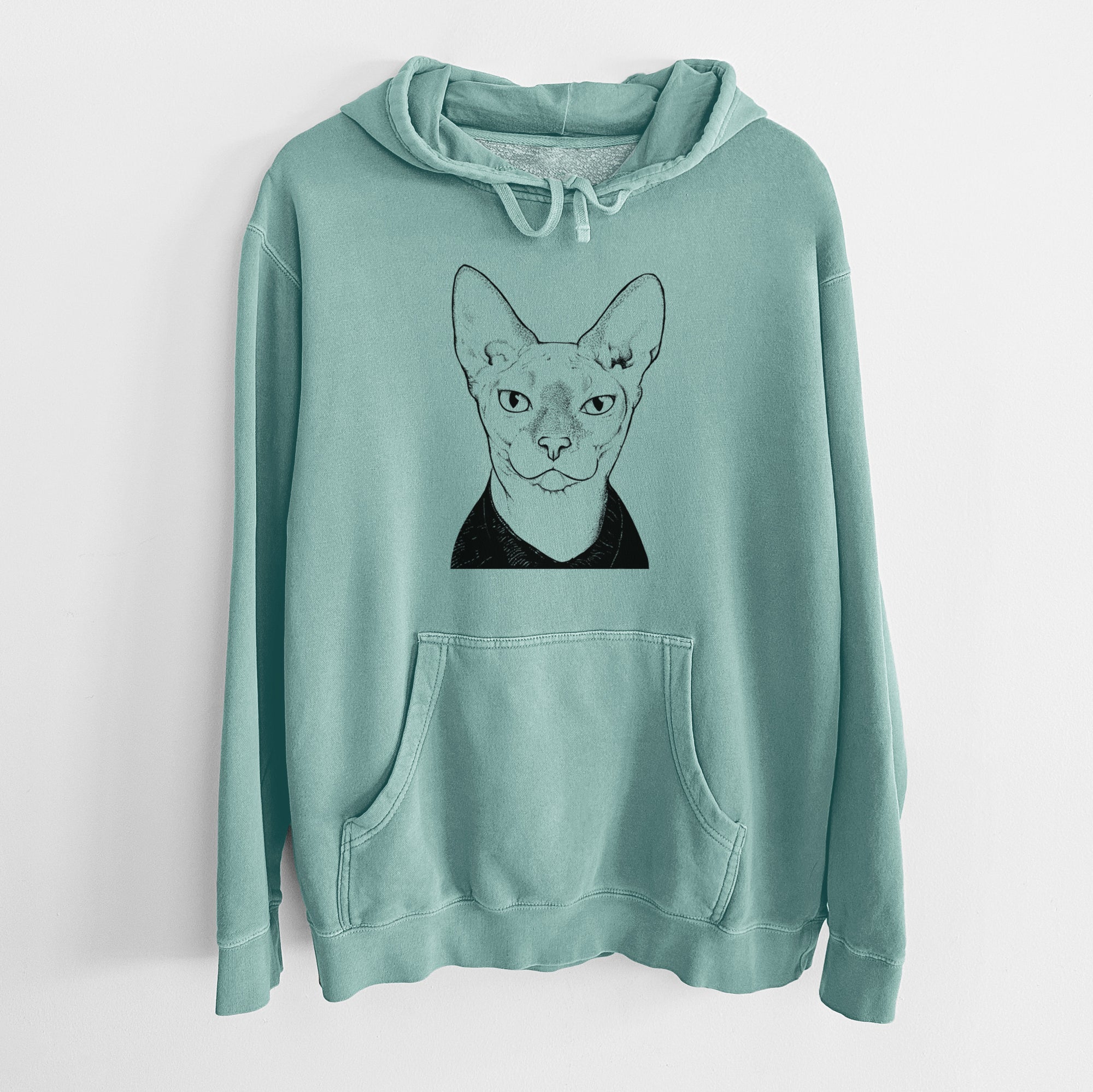 Bare Oliver Watson the Sphynx Cat - Unisex Pigment Dyed Hoodie