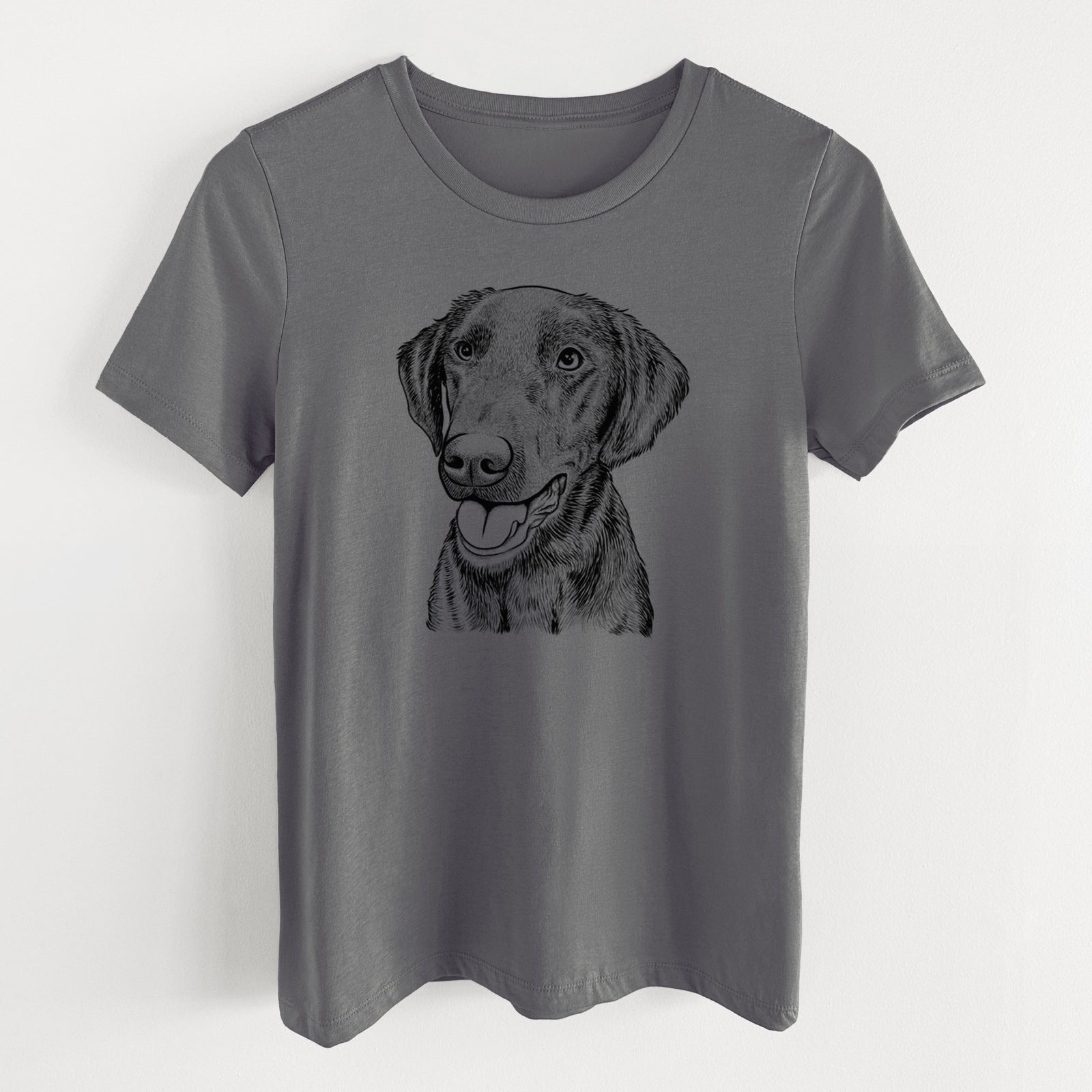 Bare Onyx the Labrador Retriever - Women's Lightweight Relaxed Fit 100% Cotton Crewneck