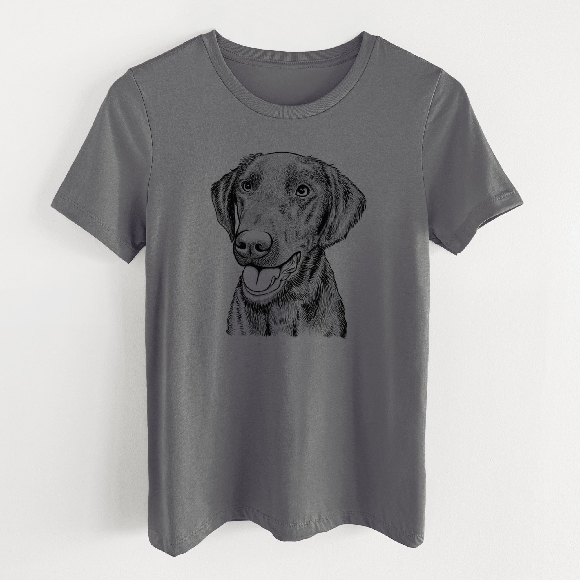 Bare Onyx the Labrador Retriever - Women's Lightweight Relaxed Fit 100% Cotton Crewneck