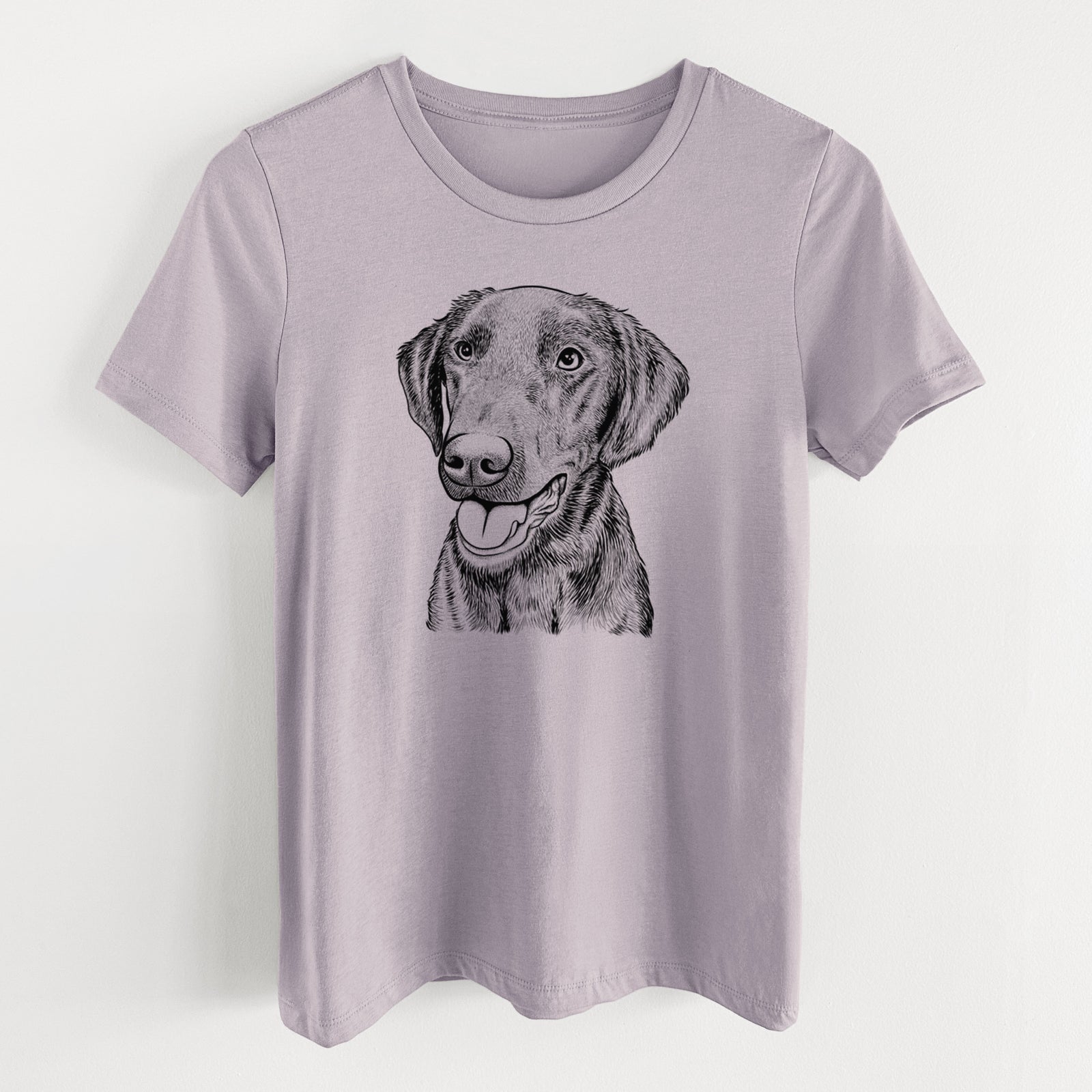 Bare Onyx the Labrador Retriever - Women's Lightweight Relaxed Fit 100% Cotton Crewneck