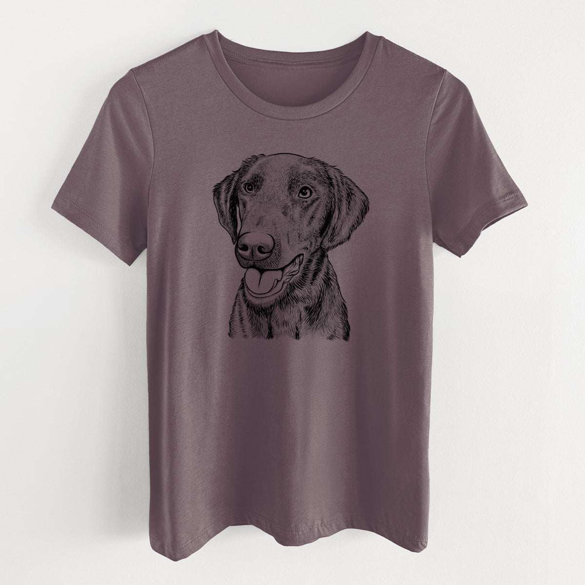 Bare Onyx the Labrador Retriever - Women's Lightweight Relaxed Fit 100% Cotton Crewneck