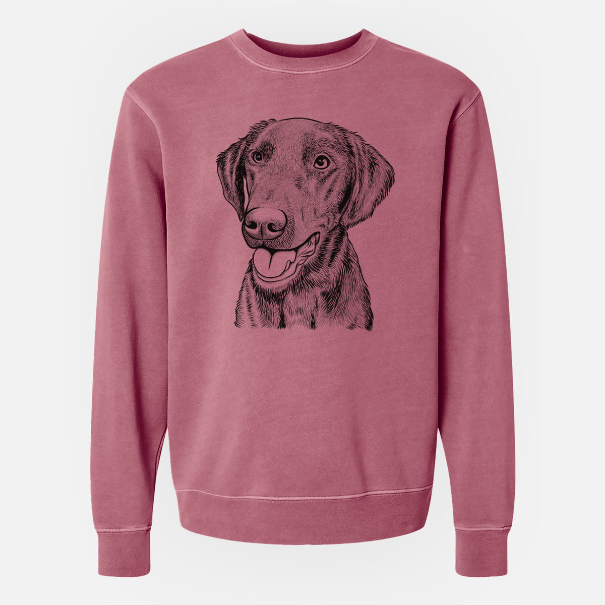 Bare Onyx the Labrador Retriever - Unisex Pigment Dyed Crew Sweatshirt