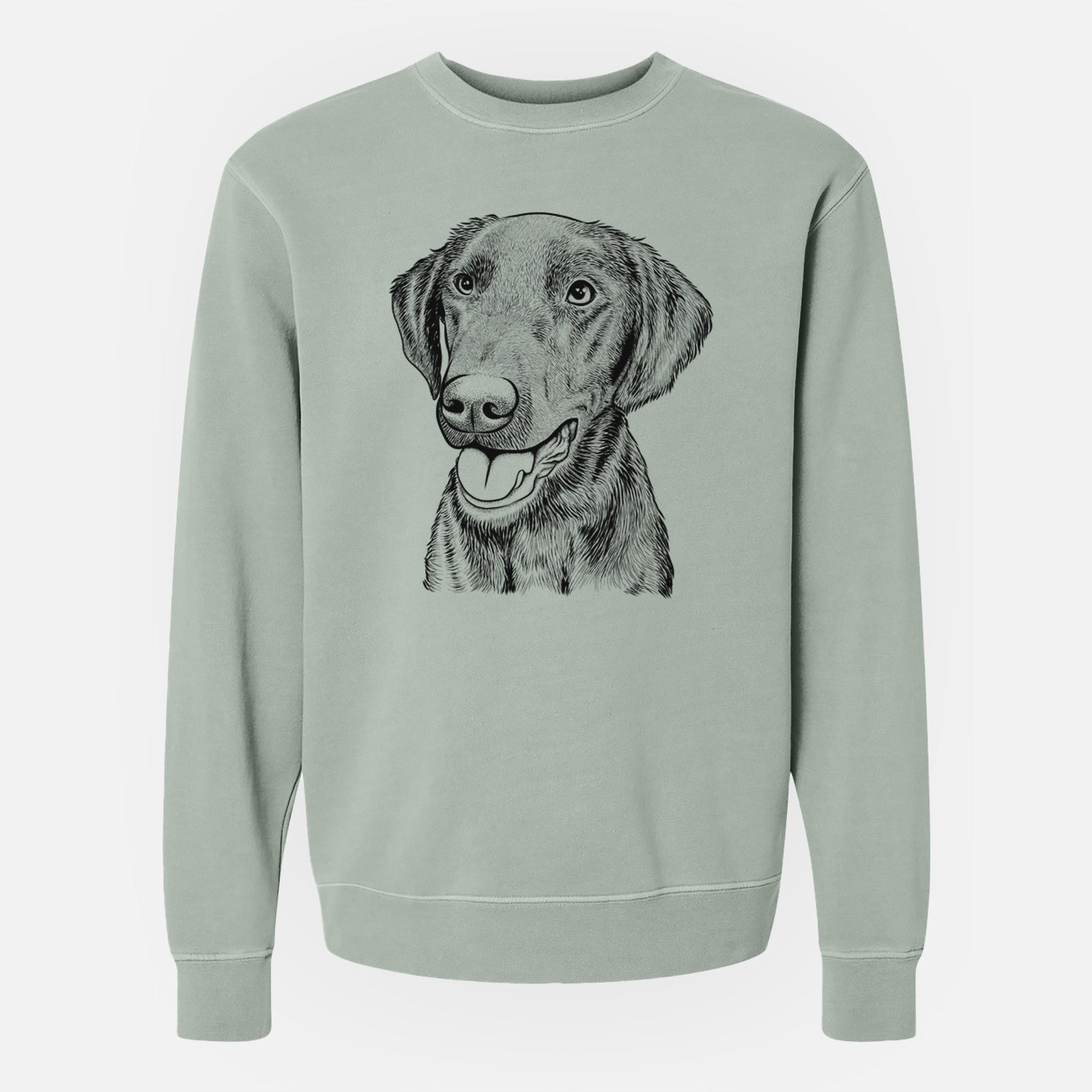 Bare Onyx the Labrador Retriever - Unisex Pigment Dyed Crew Sweatshirt