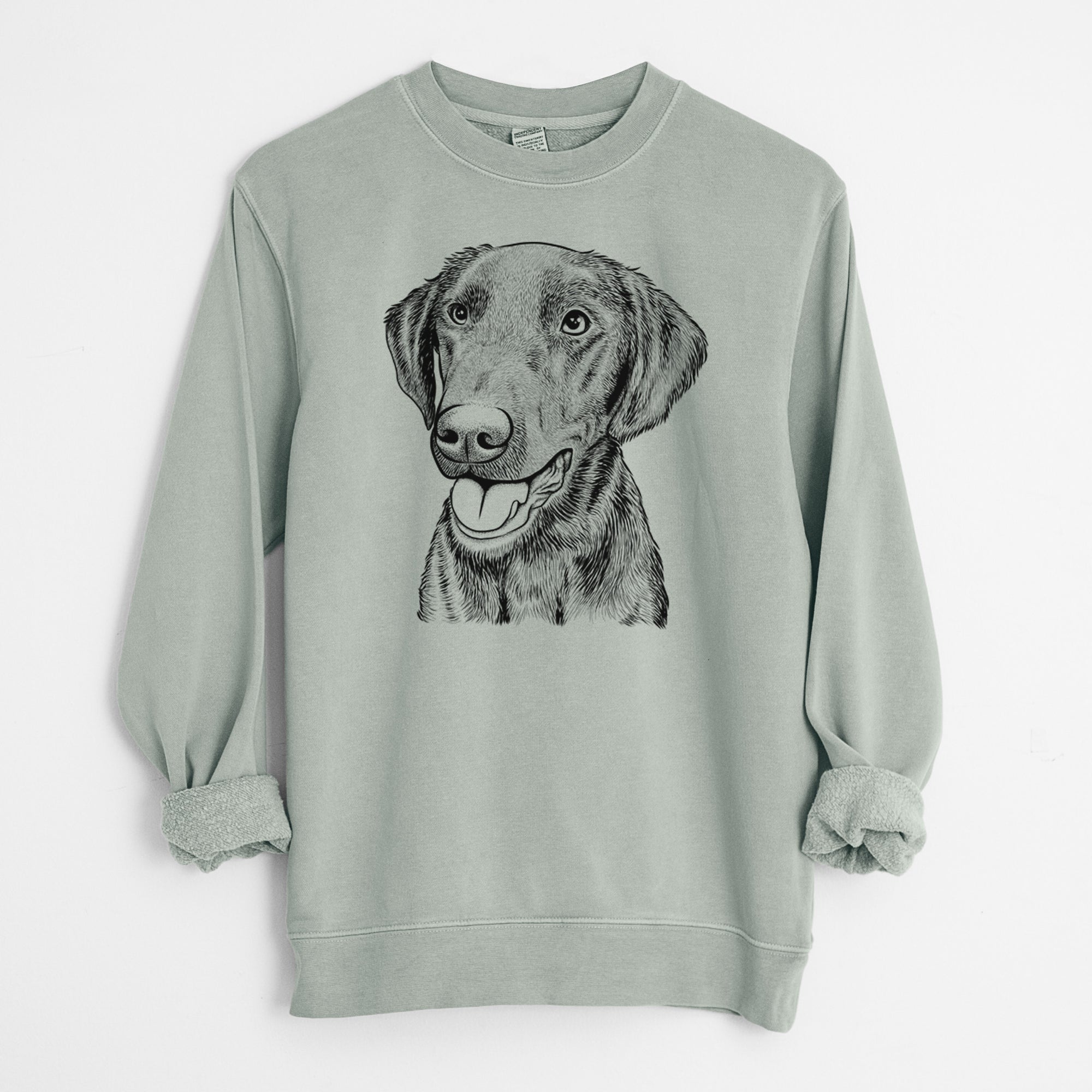 Bare Onyx the Labrador Retriever - Unisex Pigment Dyed Crew Sweatshirt