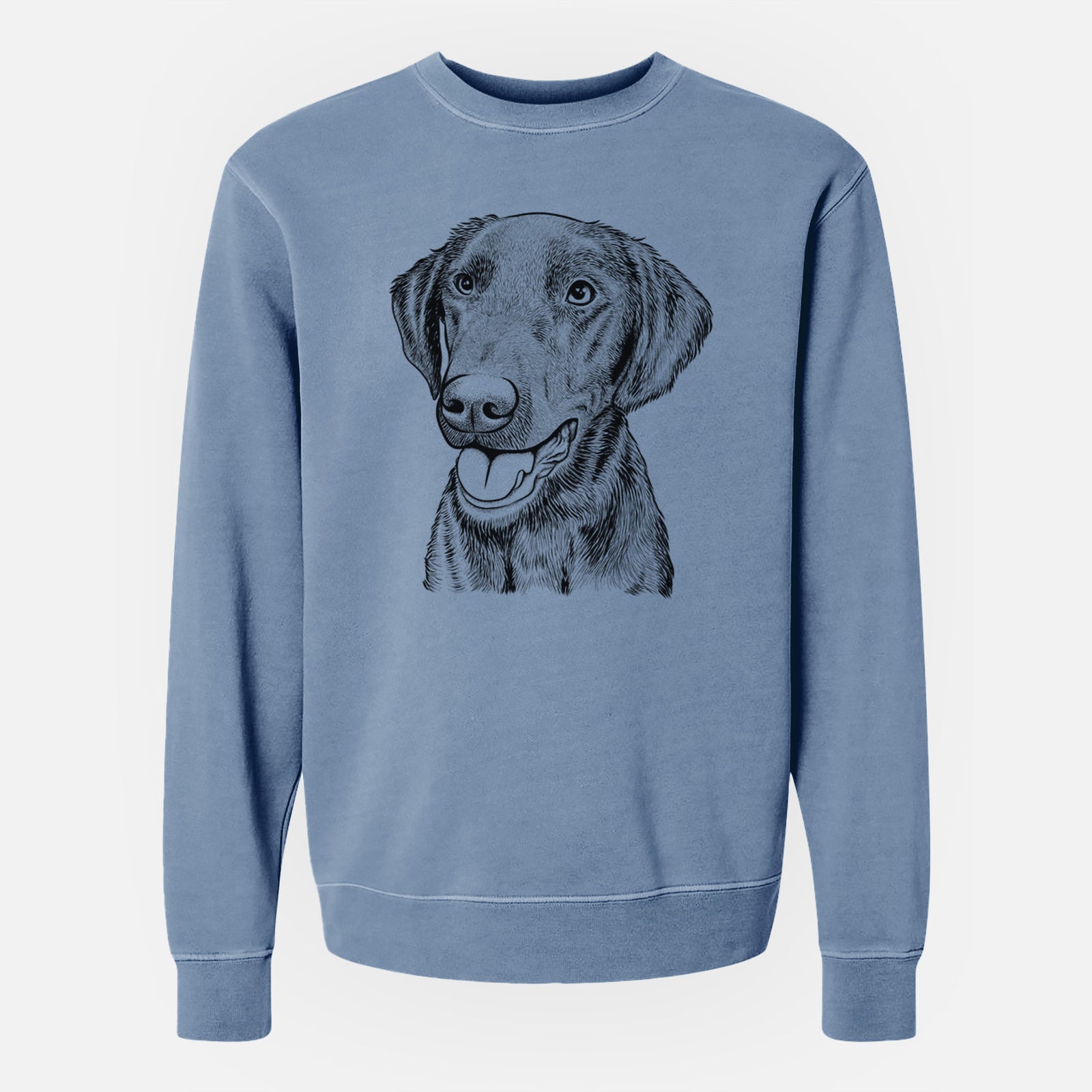 Bare Onyx the Labrador Retriever - Unisex Pigment Dyed Crew Sweatshirt