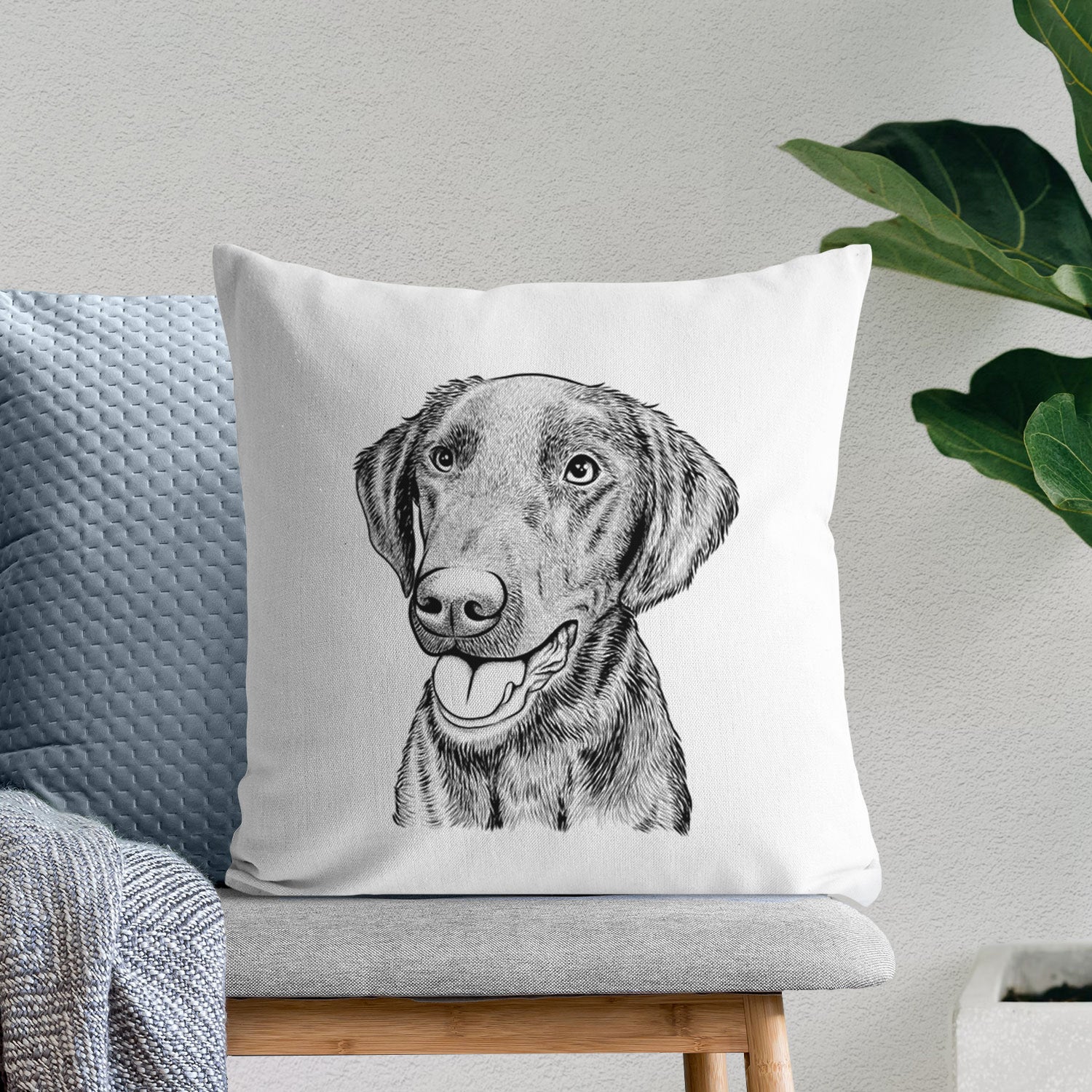Onyx the Labrador Retriever - Throw Pillow Cover