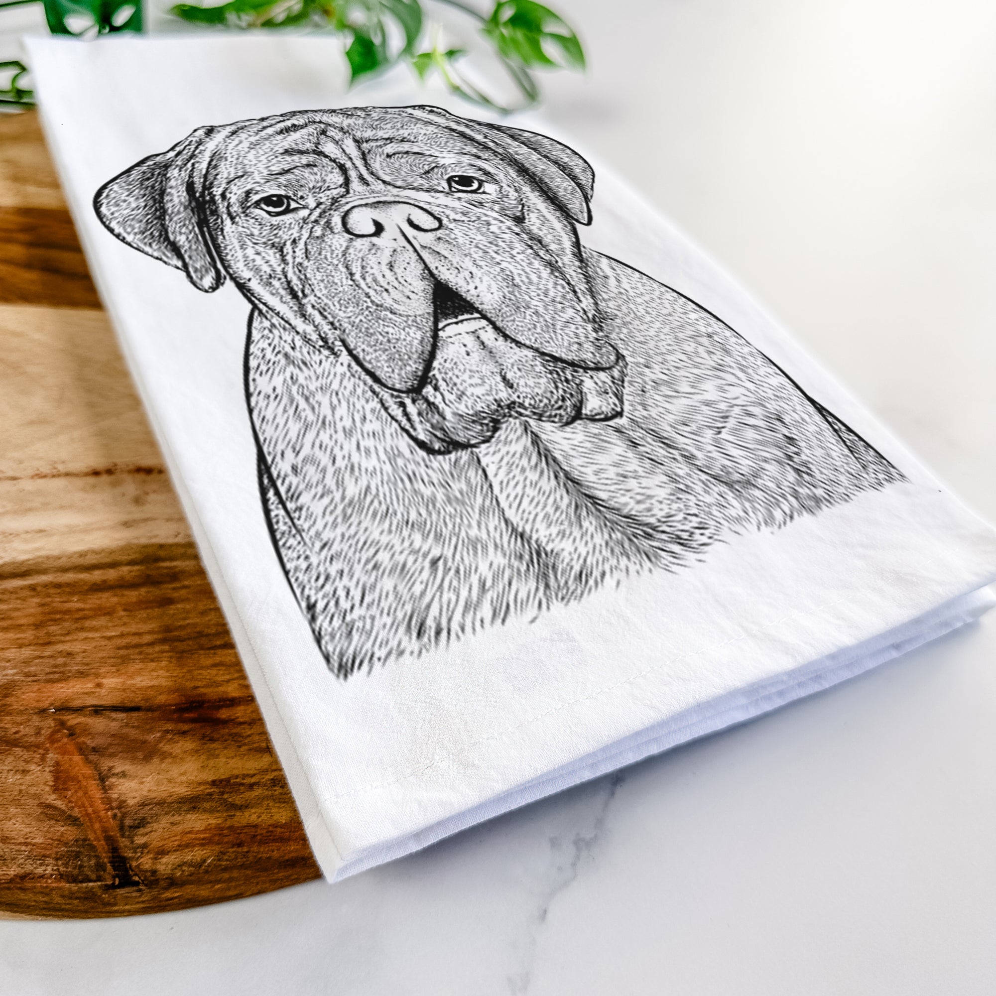 Optimus the Dogue de Bordeaux Tea Towel