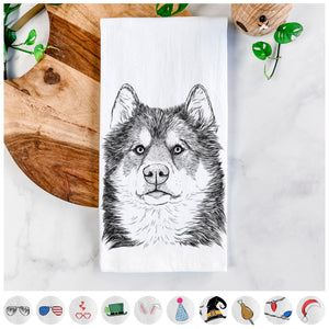 Oskar the Canadian Eskimo Dog Tea Towel