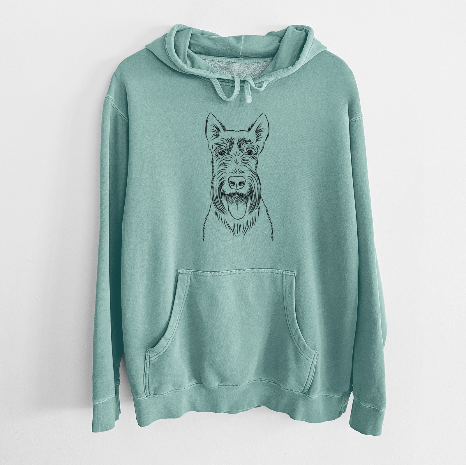 Bare Oswald the Scottish Terrier - Unisex Pigment Dyed Hoodie