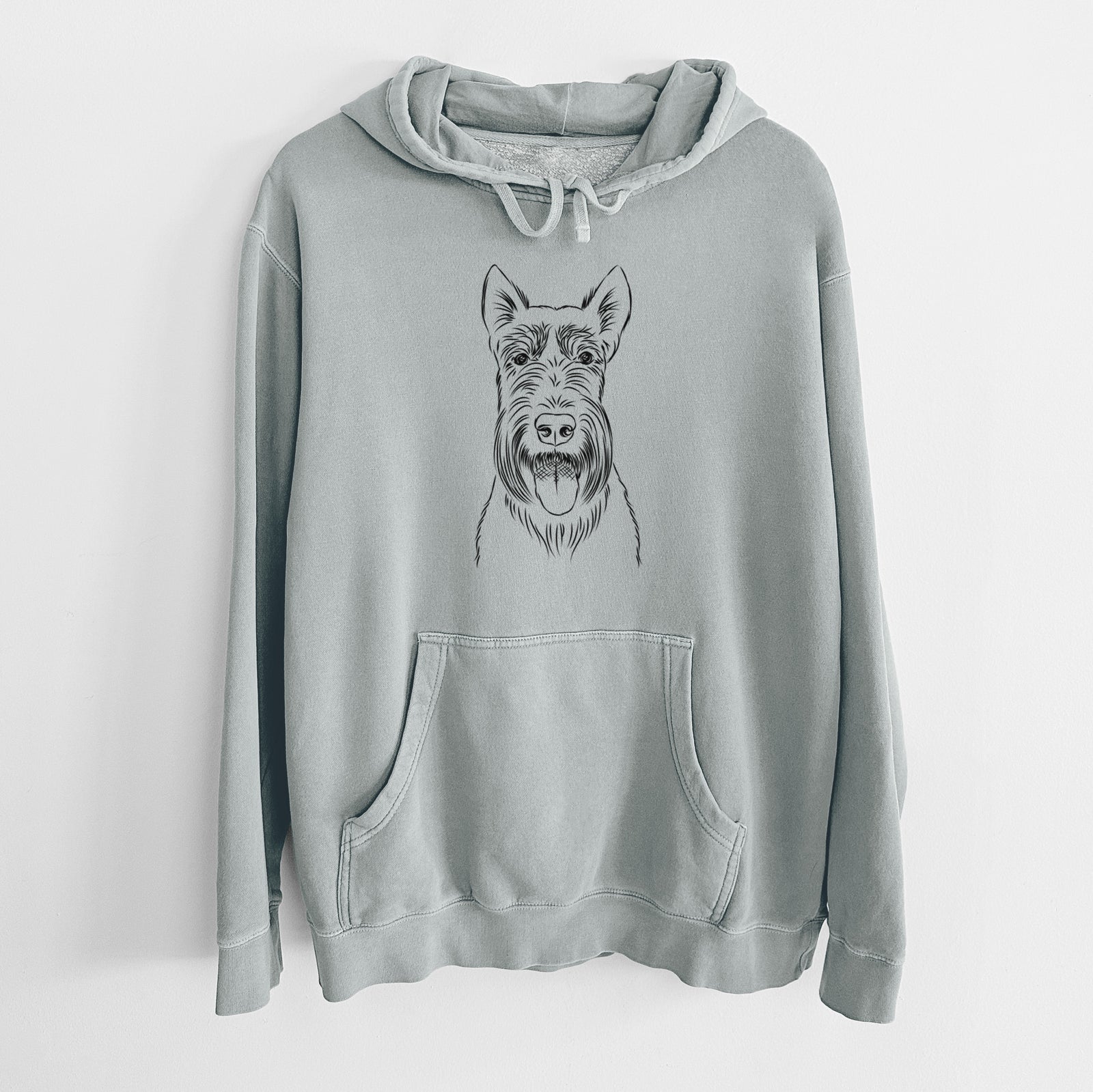 Bare Oswald the Scottish Terrier - Unisex Pigment Dyed Hoodie