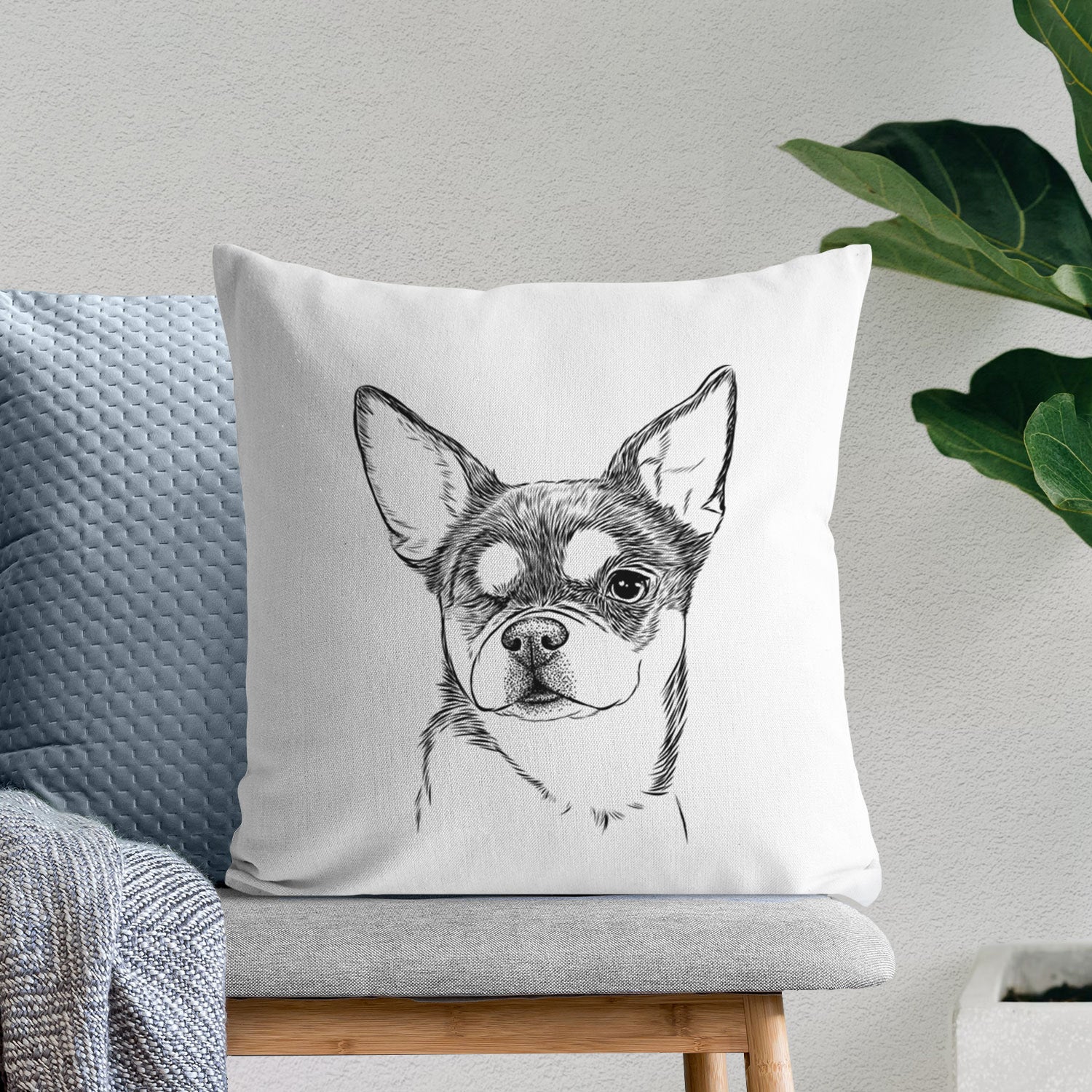 Paris the Chihuahua - Throw Pillow Cover