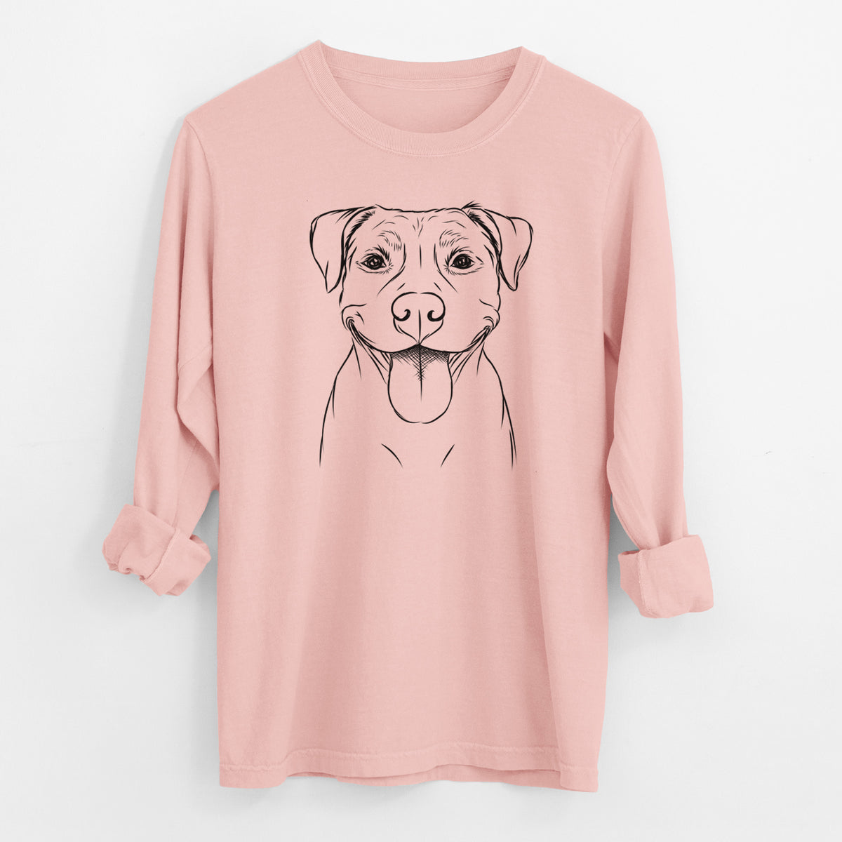 Bare Parker the Pitbull - Men's Heavyweight 100% Cotton Long Sleeve