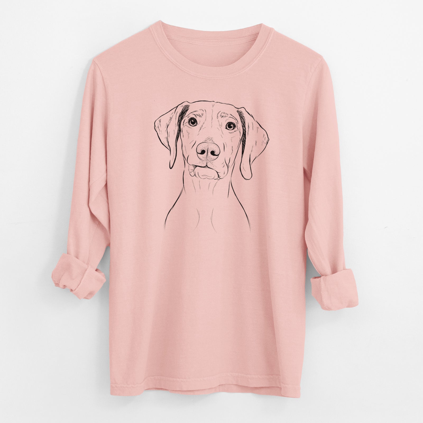 Bare Pawley the Vizsla - Men's Heavyweight 100% Cotton Long Sleeve