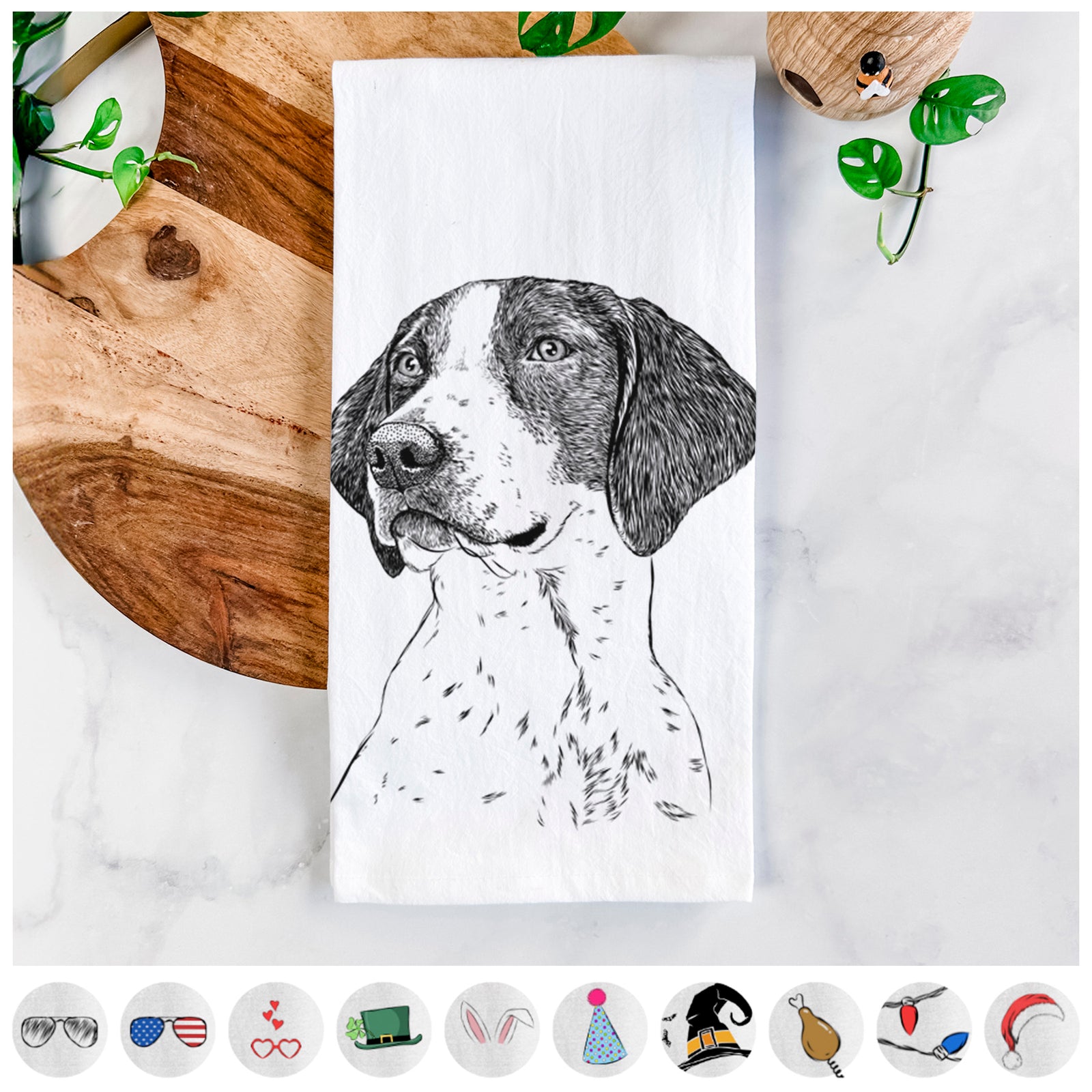 Payton the Mixed Breed Tea Towel