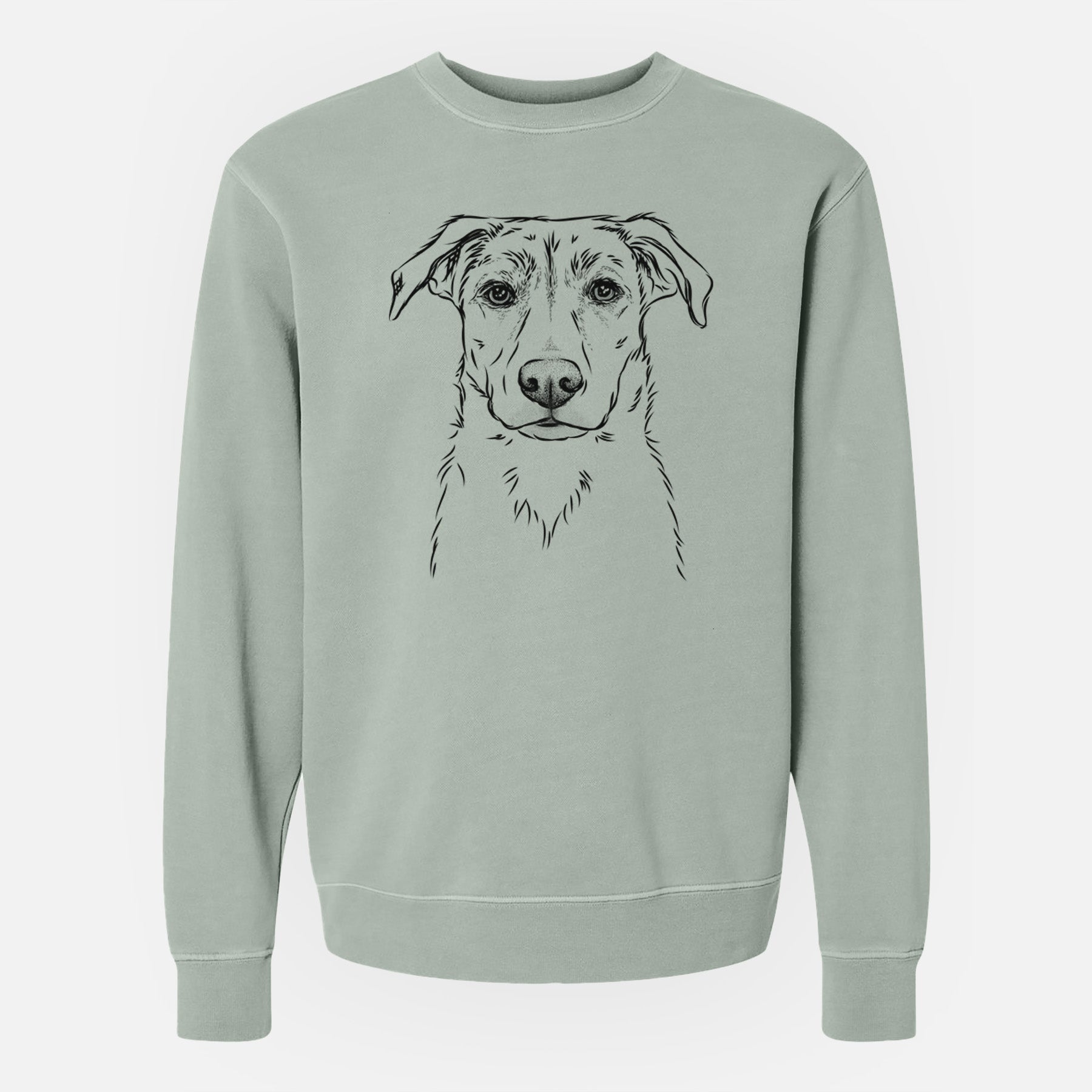 Bare Peanut the Lab Mix - Unisex Pigment Dyed Crew Sweatshirt