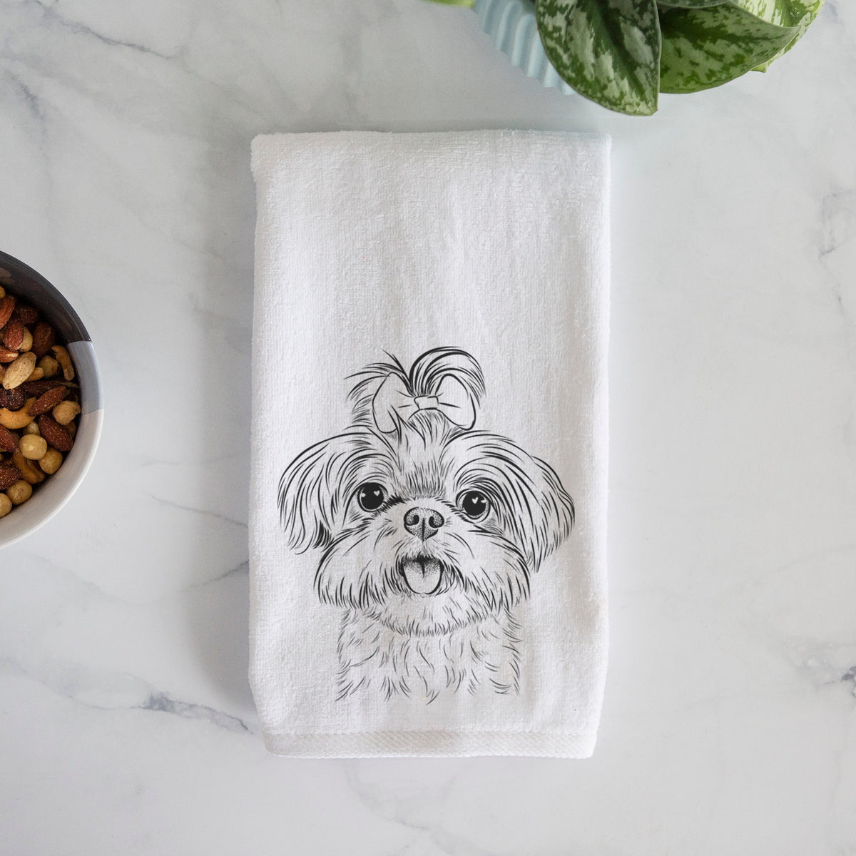 Pebbles the Shorkie Premium Hand Towel
