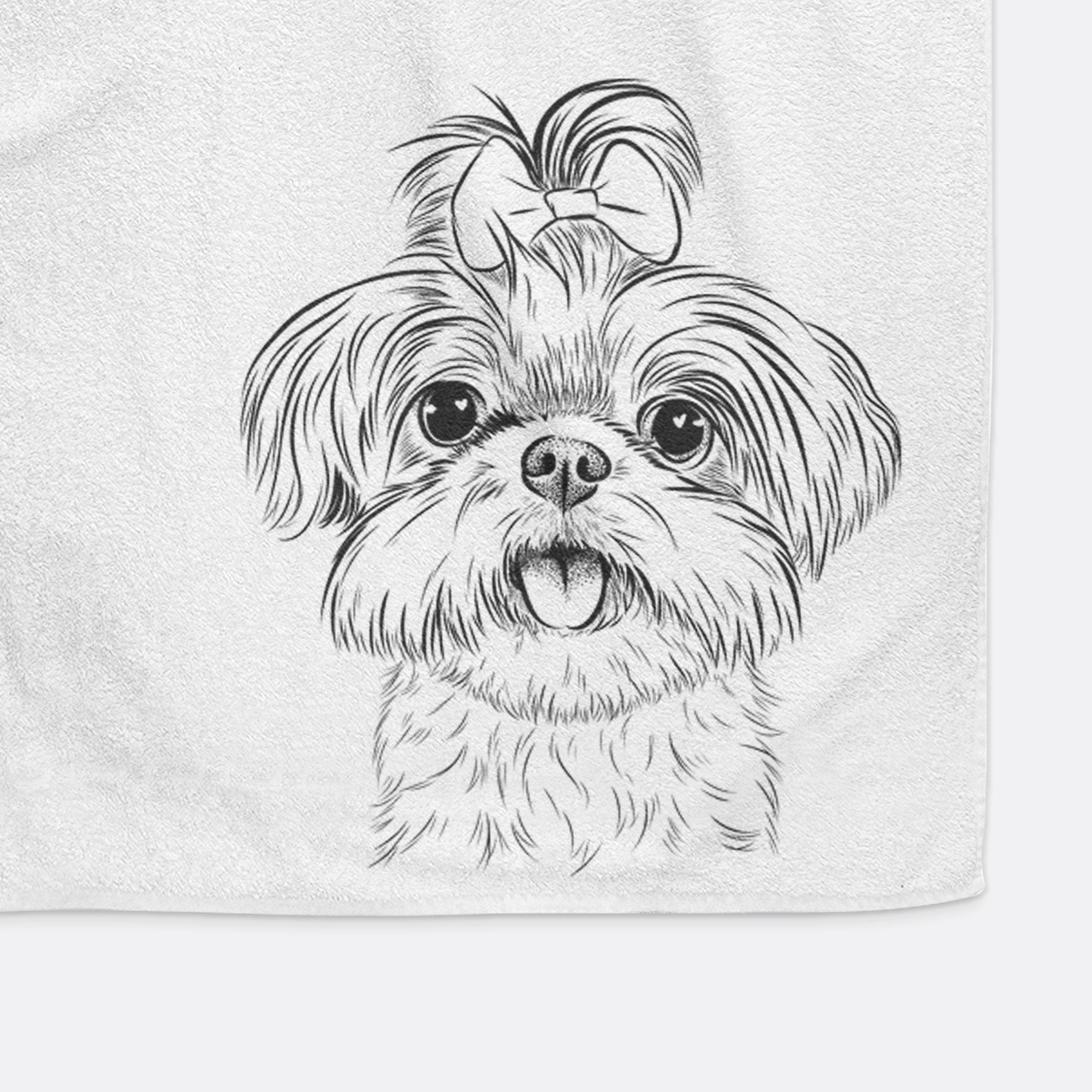 Pebbles the Shorkie Premium Hand Towel