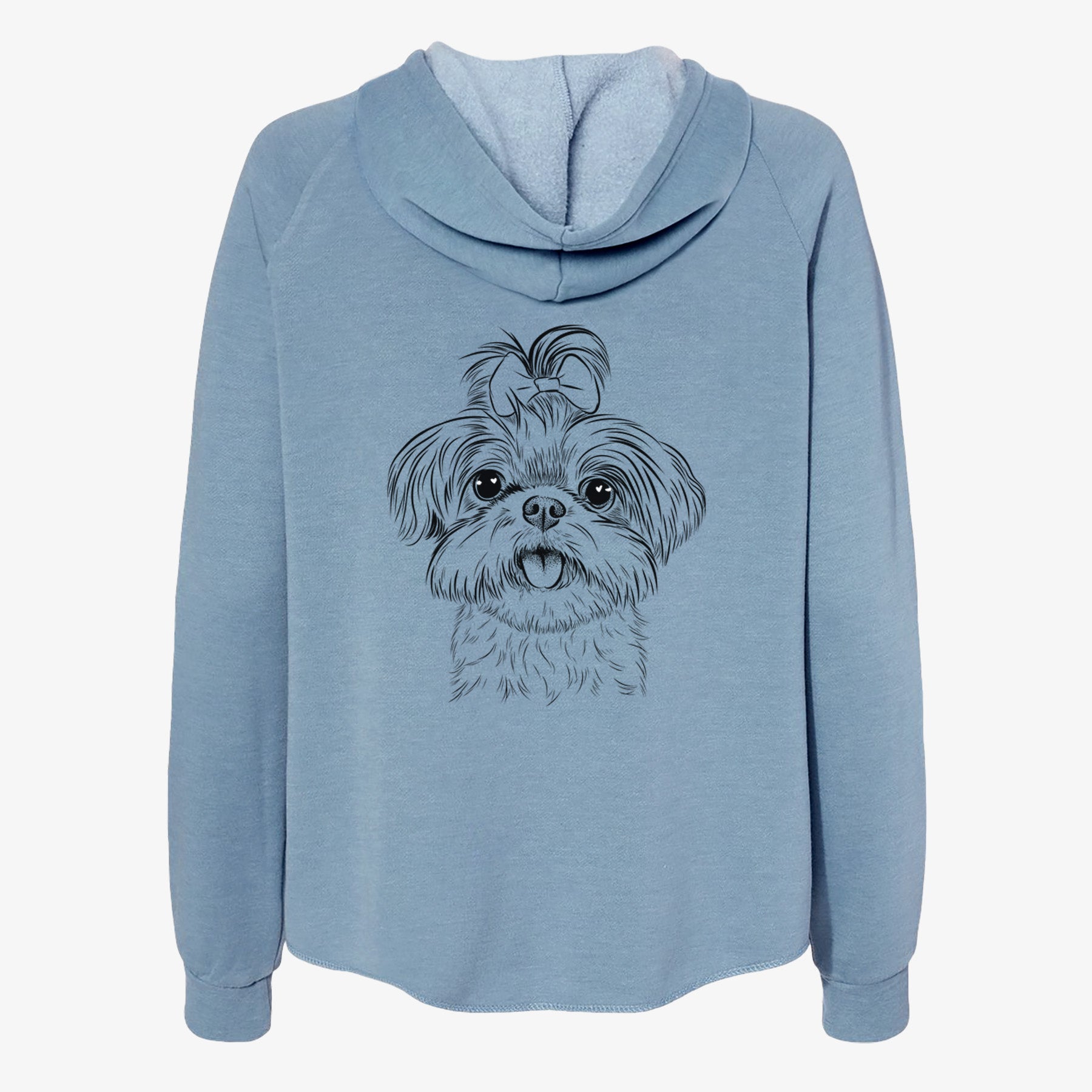 Pebbles the Shorkie - Women's Cali Wave Zip-Up Sweatshirt