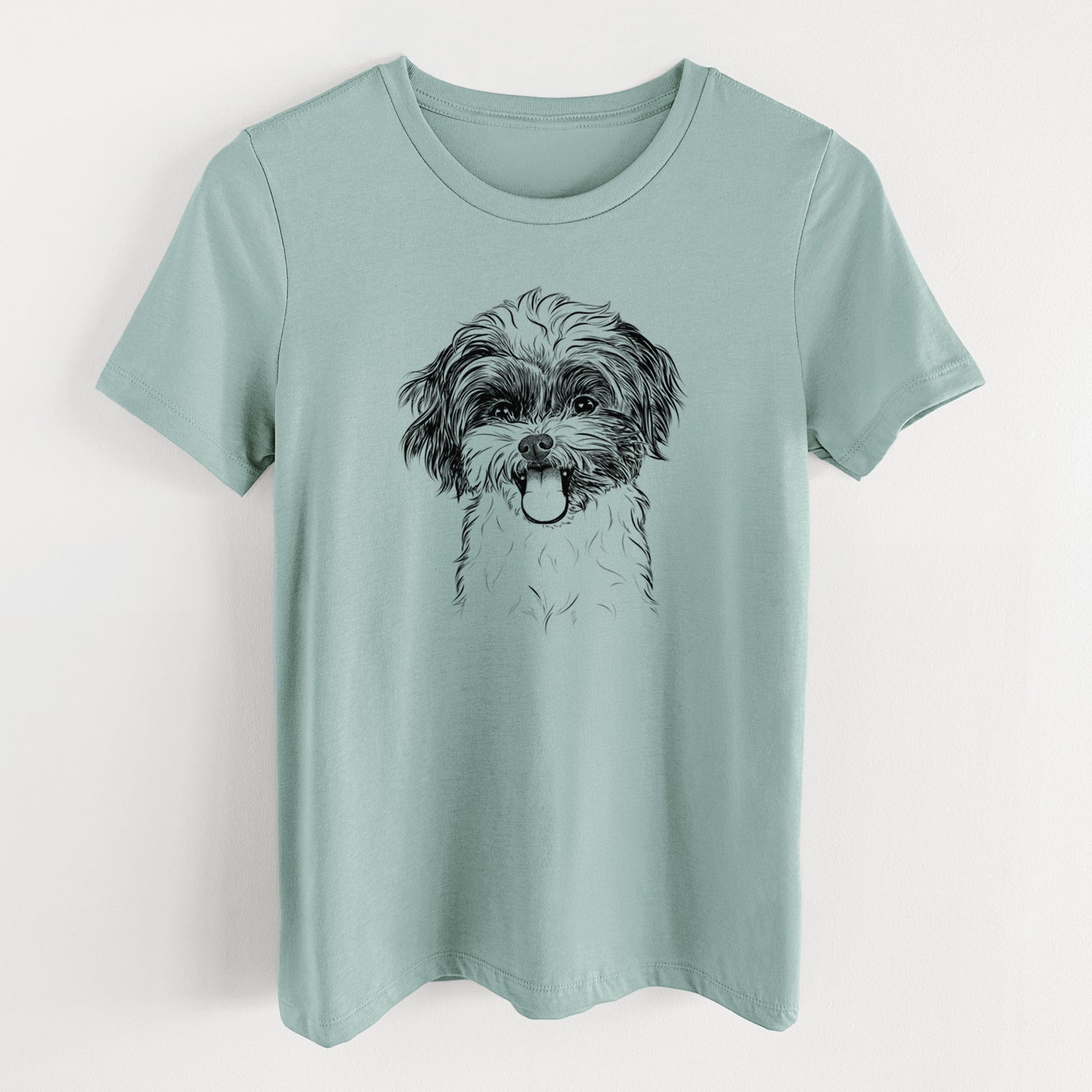 Bare Pepper the Shihpoo - Women's Lightweight Relaxed Fit 100% Cotton Crewneck