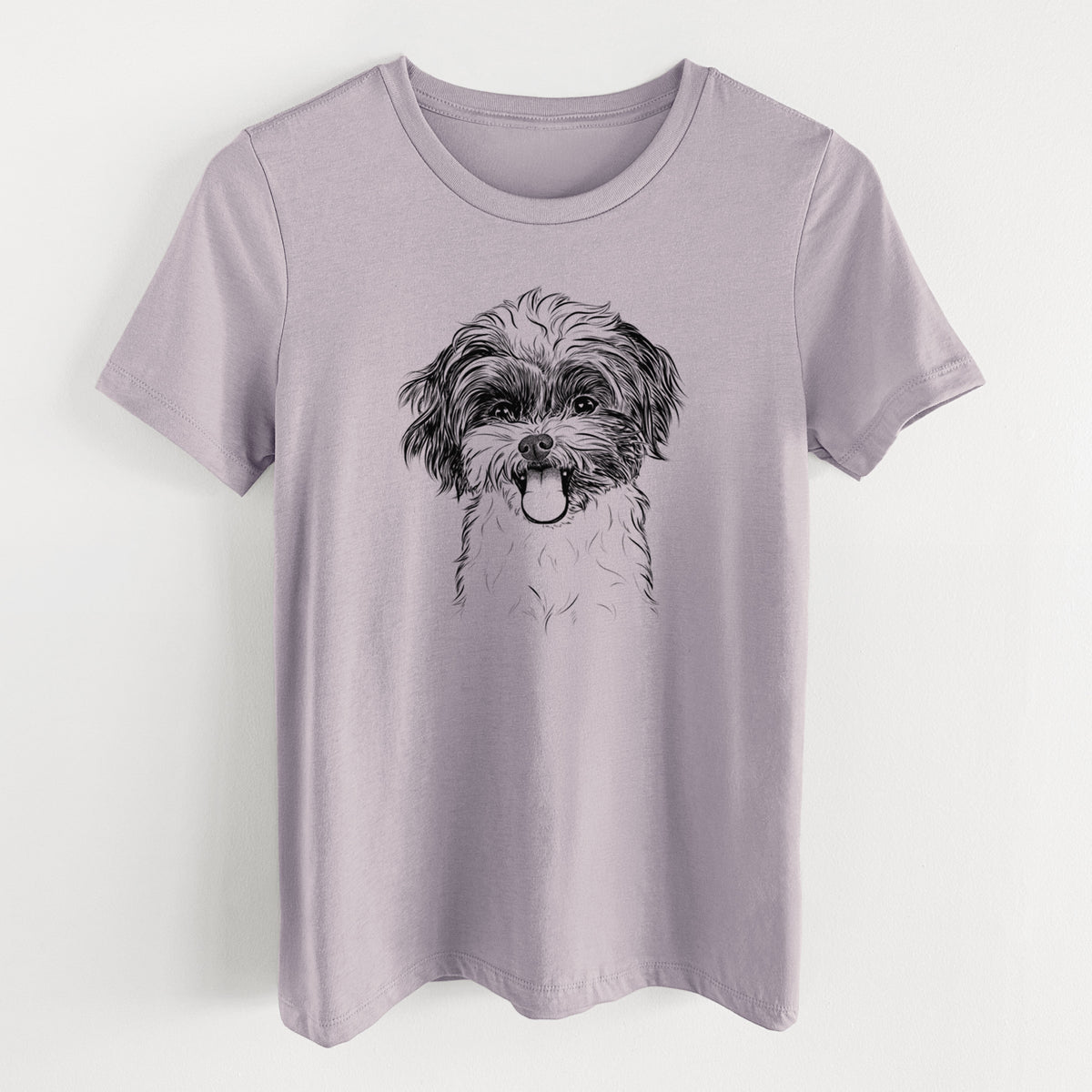 Bare Pepper the Shihpoo - Women's Lightweight Relaxed Fit 100% Cotton Crewneck