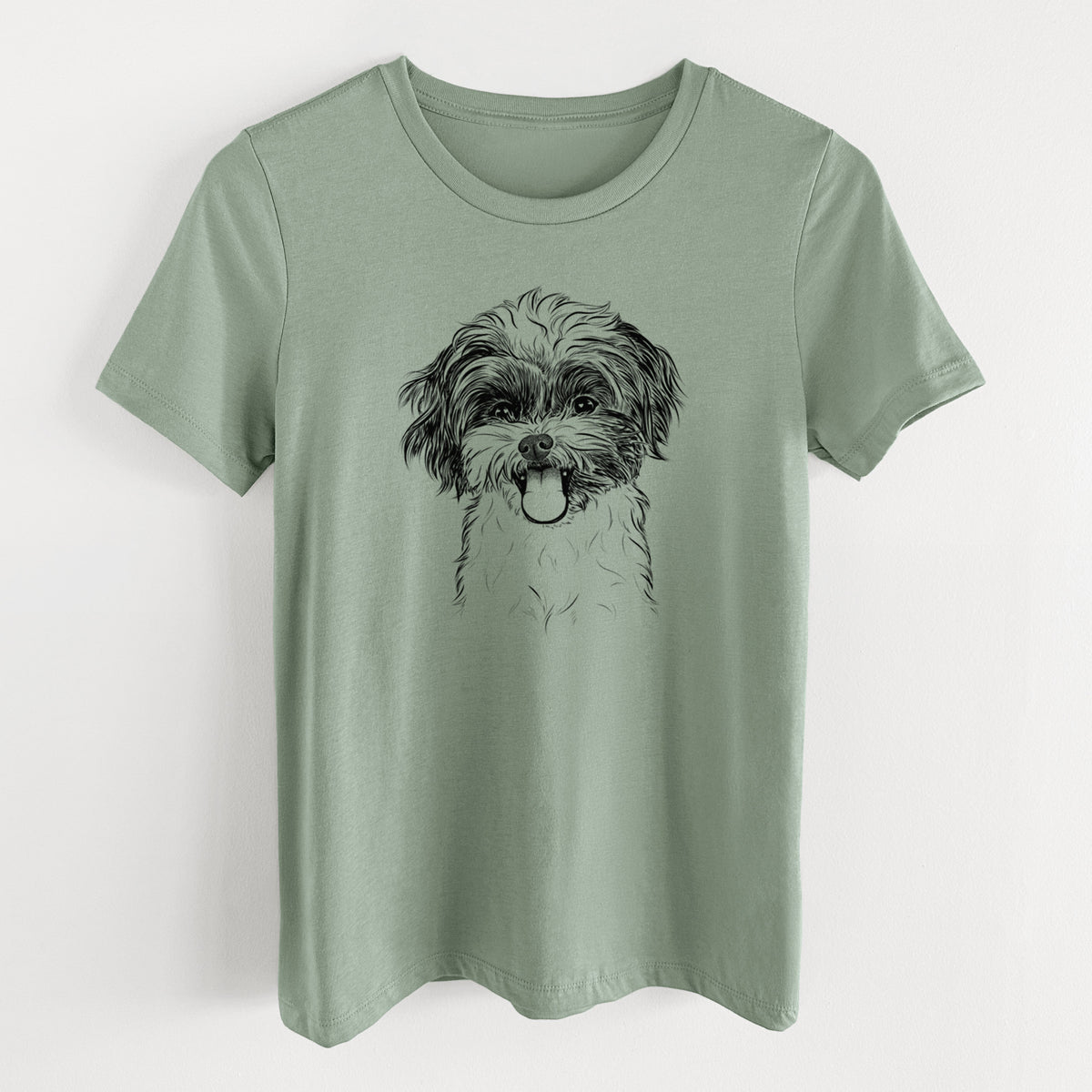 Bare Pepper the Shihpoo - Women's Lightweight Relaxed Fit 100% Cotton Crewneck