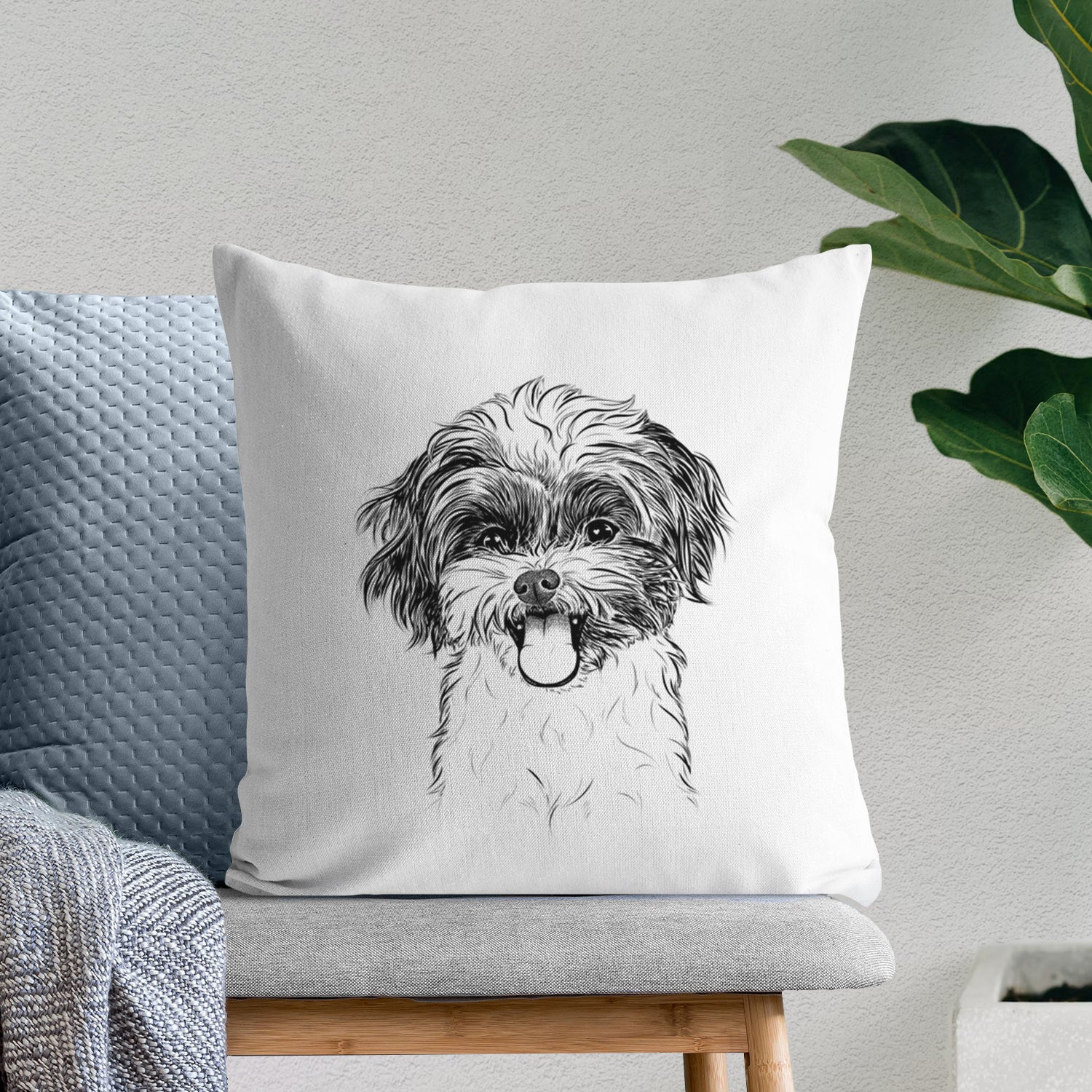 Pepper the Shihpoo - Throw Pillow Cover
