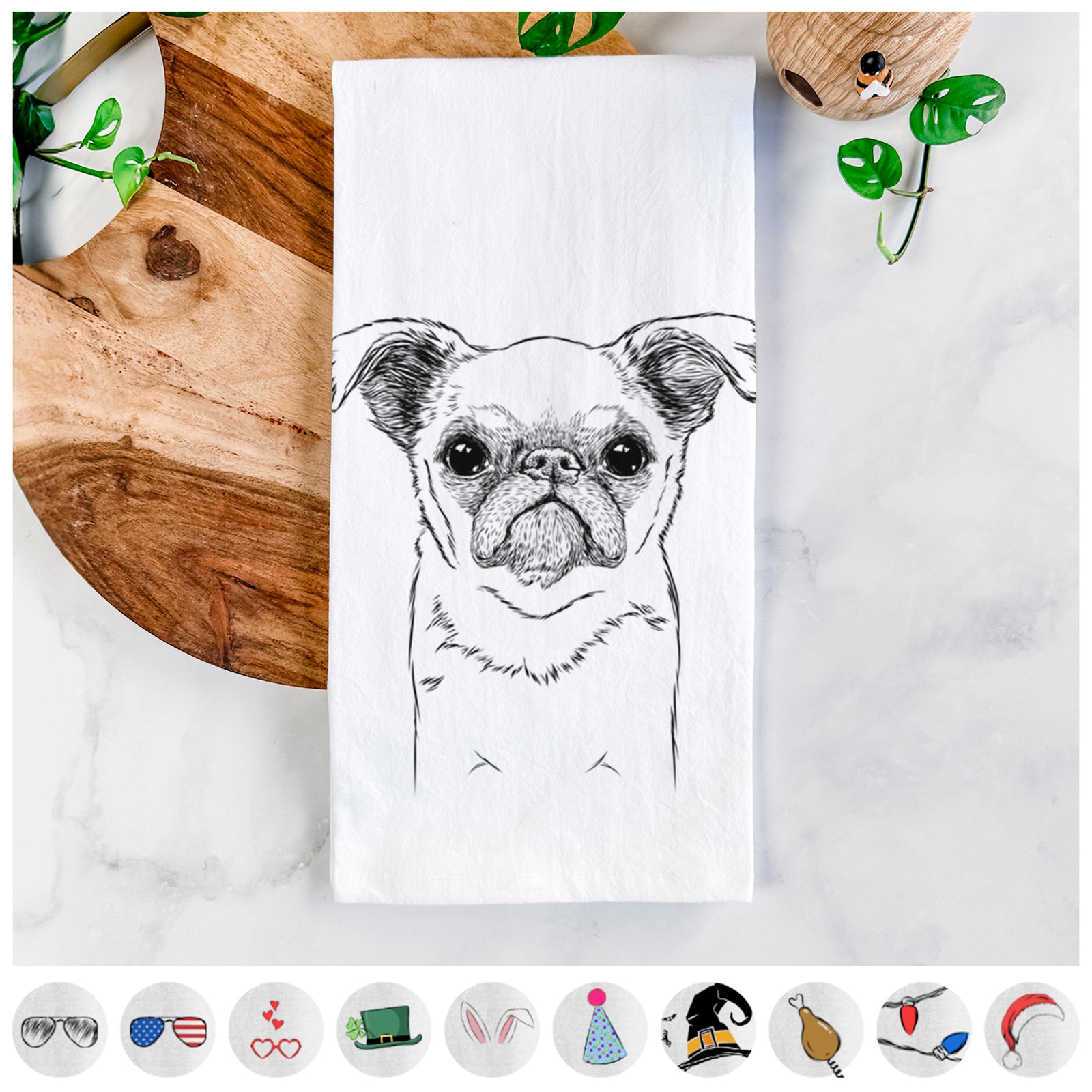 Petit Penny the Brussels Griffon Tea Towel