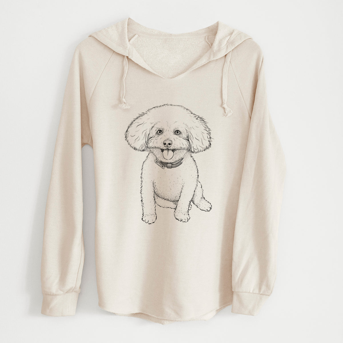 Bare Peyton the Bichon Frise - Cali Wave Hooded Sweatshirt
