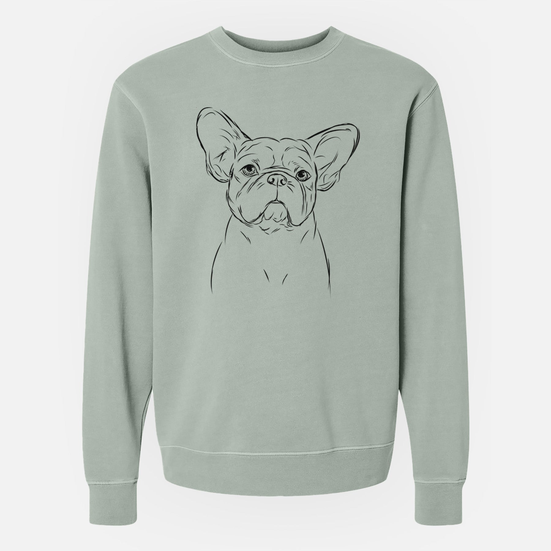 Bare Pierre the French Bulldog - Unisex Pigment Dyed Crew Sweatshirt