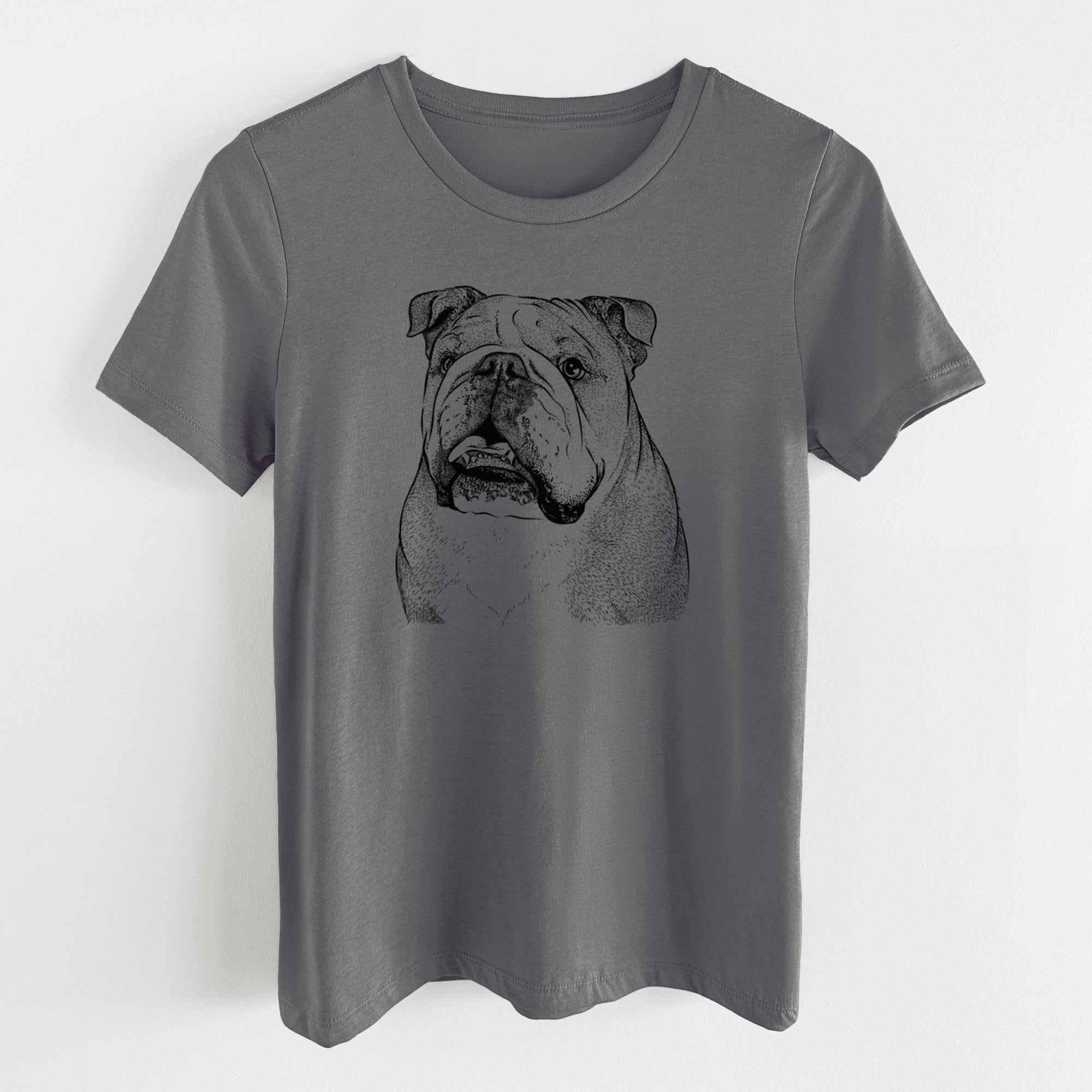 Bare Piggy the English Bulldog - Women's Lightweight Relaxed Fit 100% Cotton Crewneck