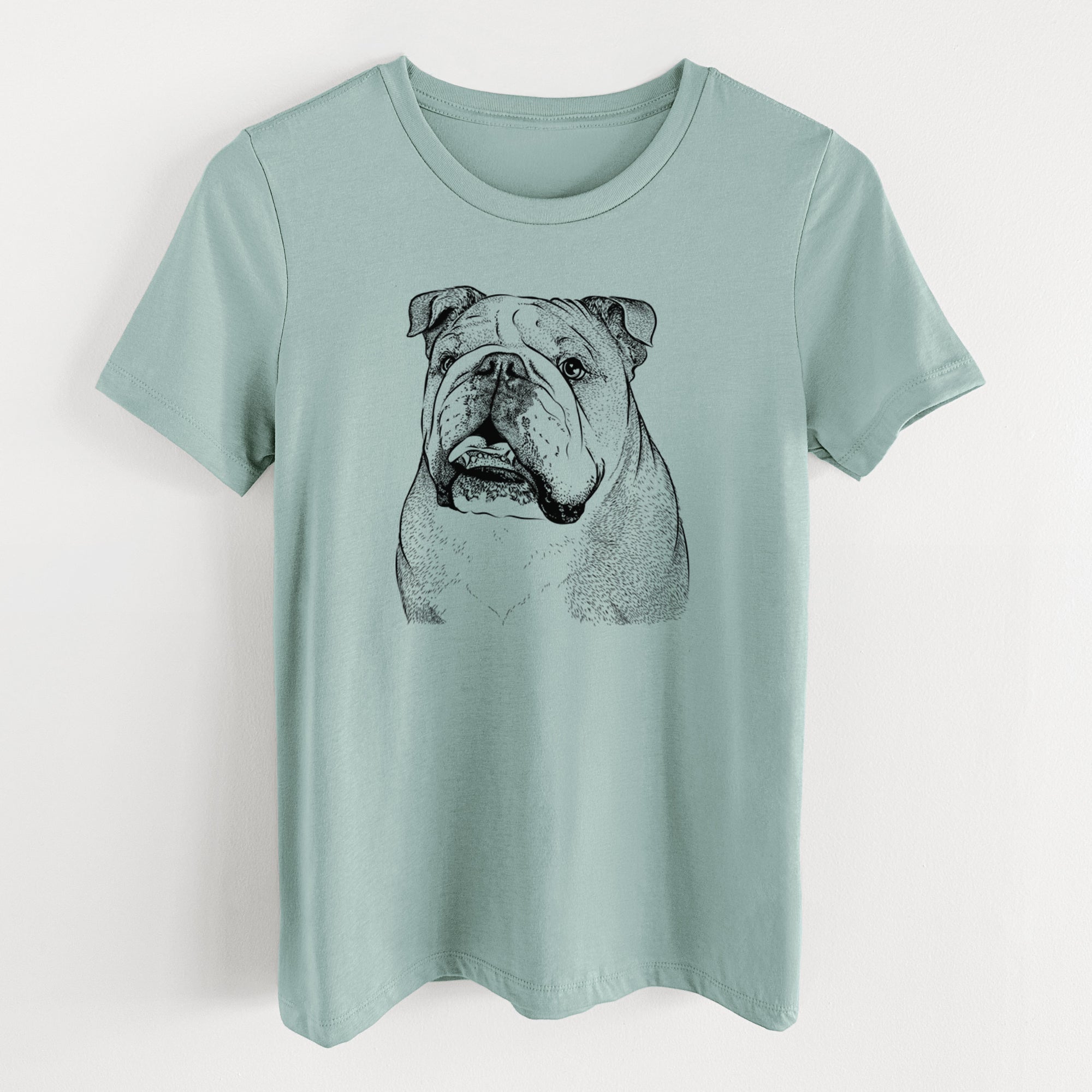 Bare Piggy the English Bulldog - Women's Lightweight Relaxed Fit 100% Cotton Crewneck