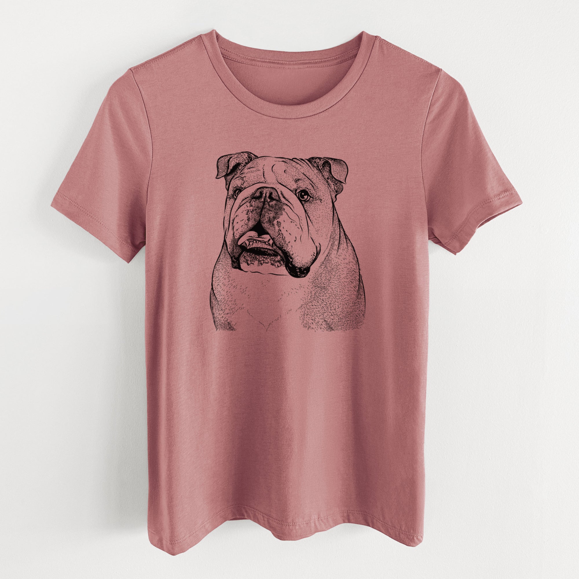 Bare Piggy the English Bulldog - Women's Lightweight Relaxed Fit 100% Cotton Crewneck