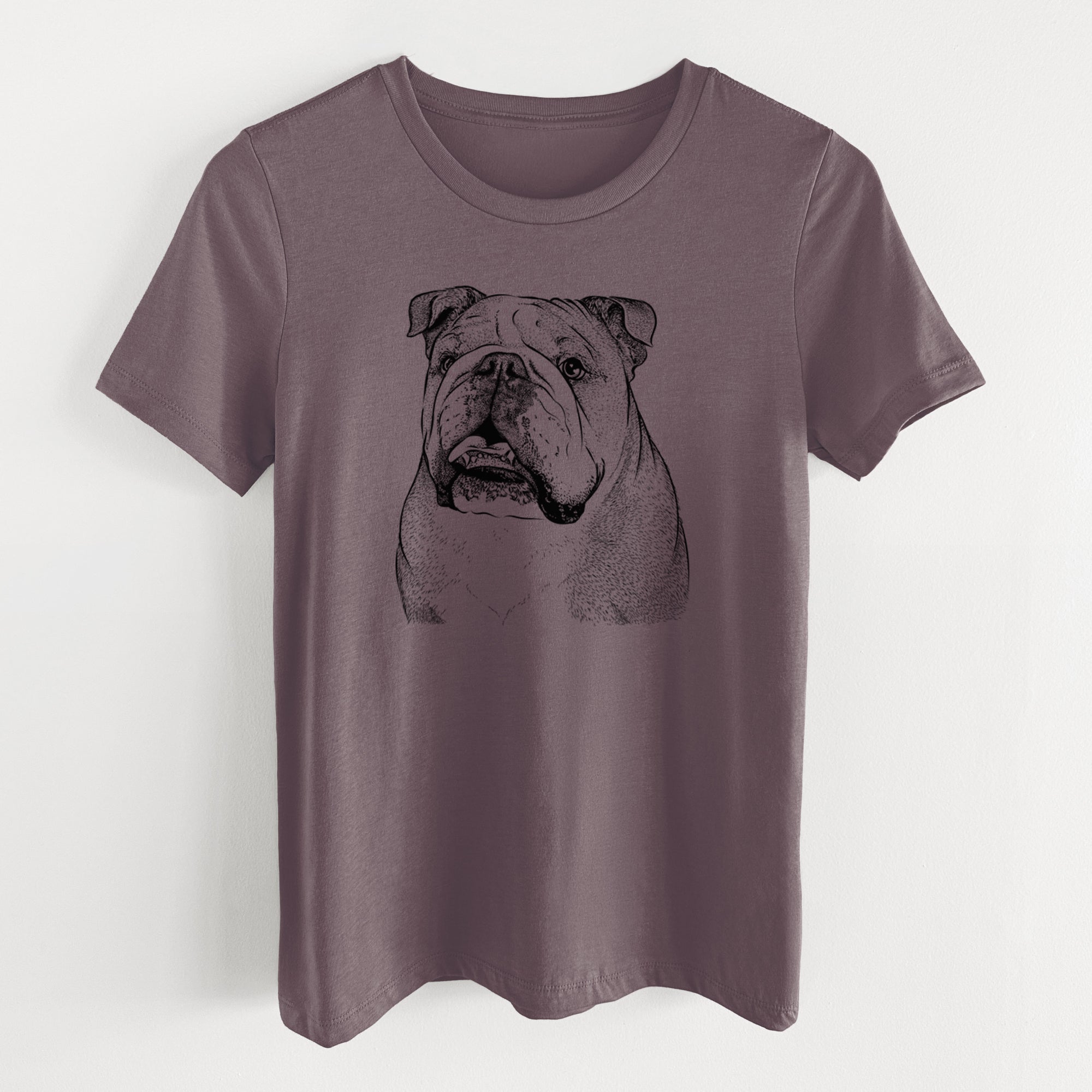 Bare Piggy the English Bulldog - Women's Lightweight Relaxed Fit 100% Cotton Crewneck