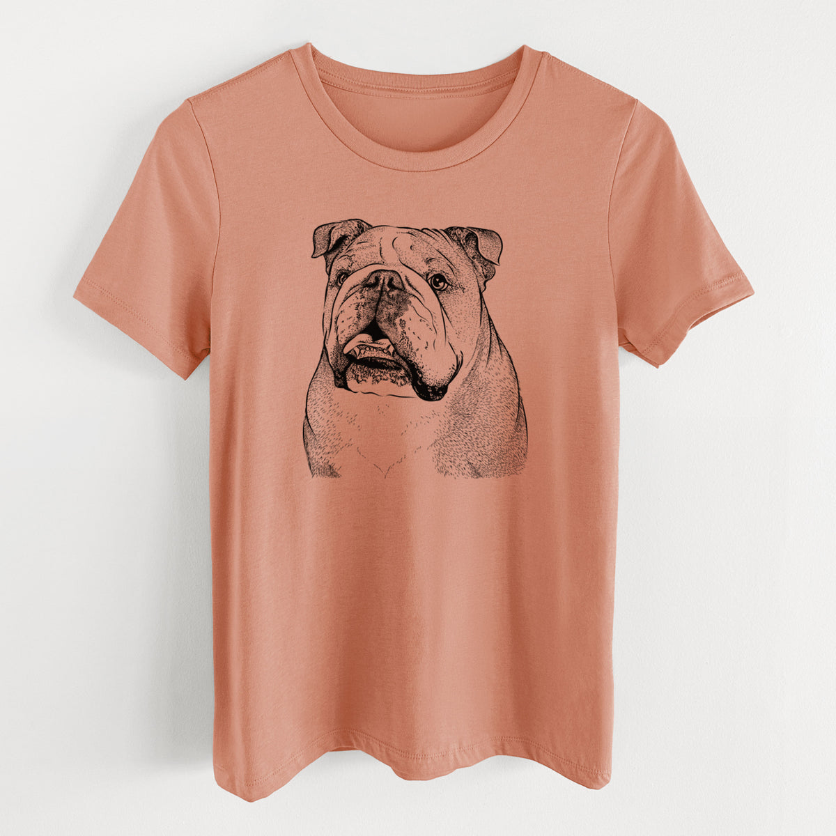 Bare Piggy the English Bulldog - Women's Lightweight Relaxed Fit 100% Cotton Crewneck