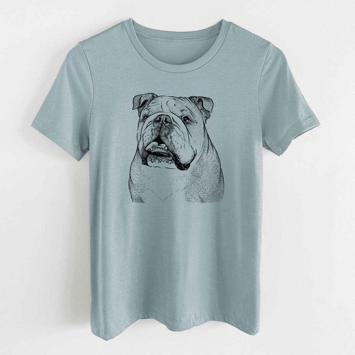 Bare Piggy the English Bulldog - Women's Lightweight Relaxed Fit 100% Cotton Crewneck