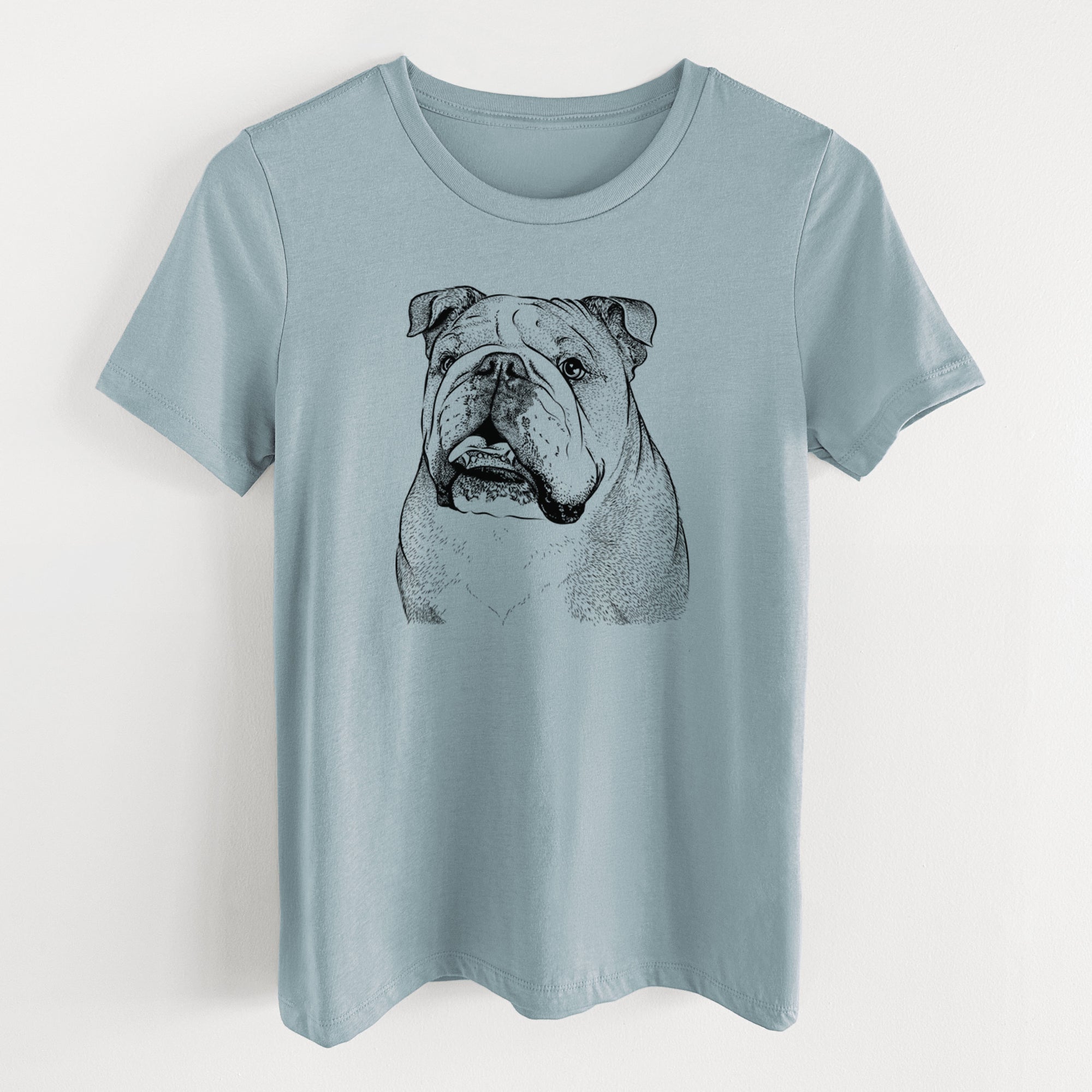 Bare Piggy the English Bulldog - Women's Lightweight Relaxed Fit 100% Cotton Crewneck