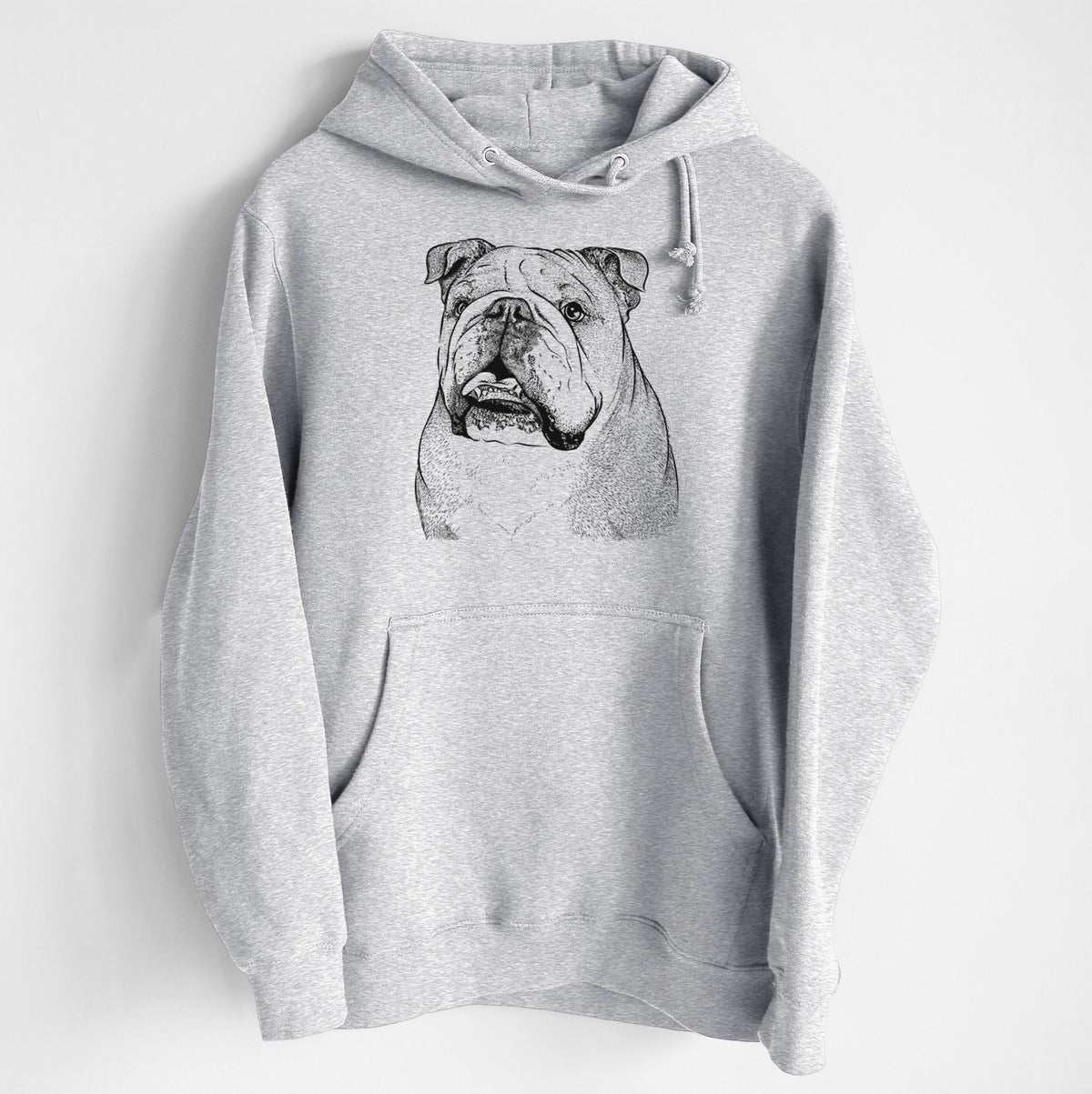 Piggy the English Bulldog- Heavyweight Fleece Hoodie
