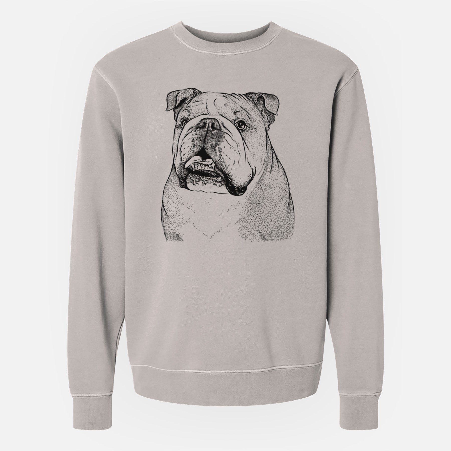 Bare Piggy the English Bulldog - Unisex Pigment Dyed Crew Sweatshirt