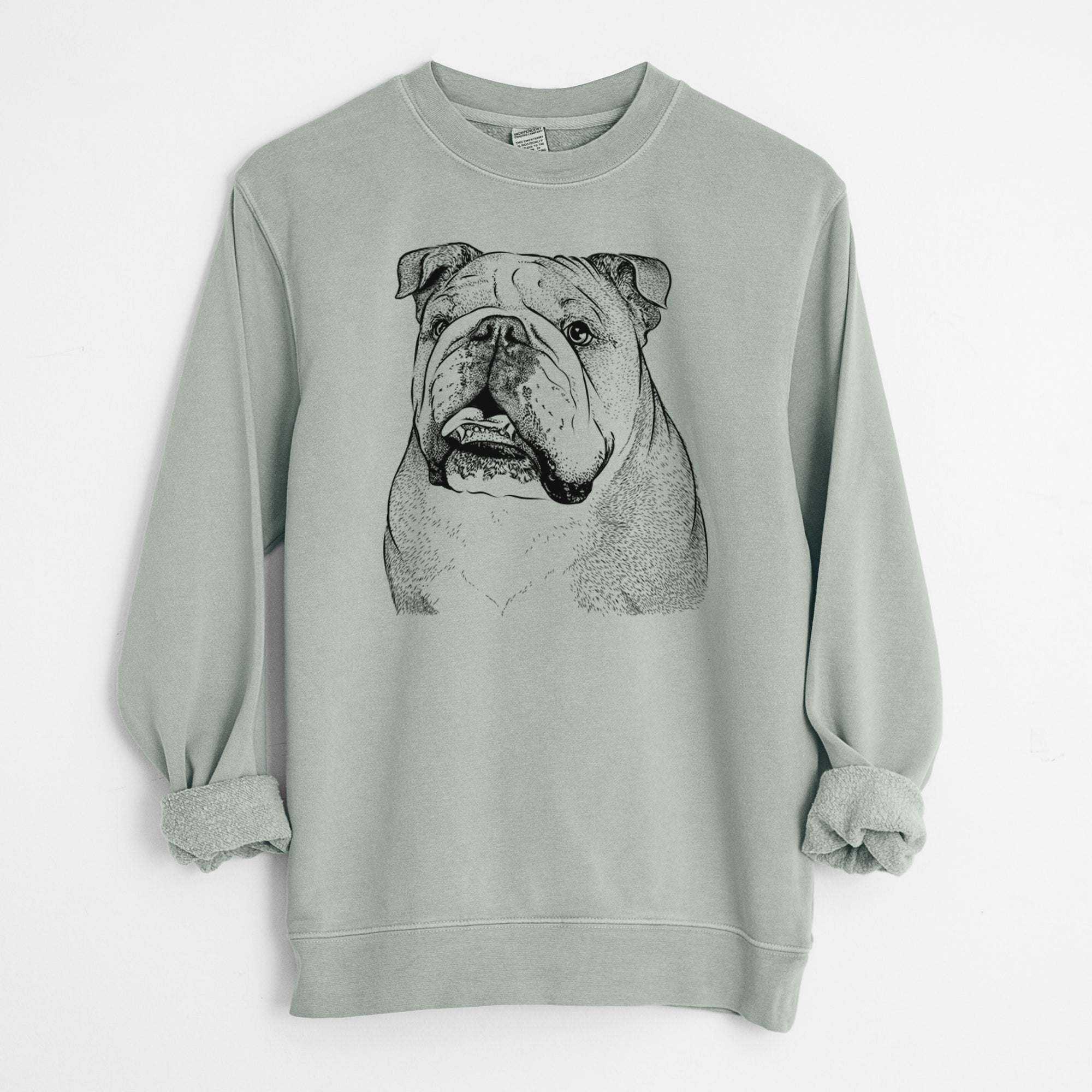 Bare Piggy the English Bulldog - Unisex Pigment Dyed Crew Sweatshirt