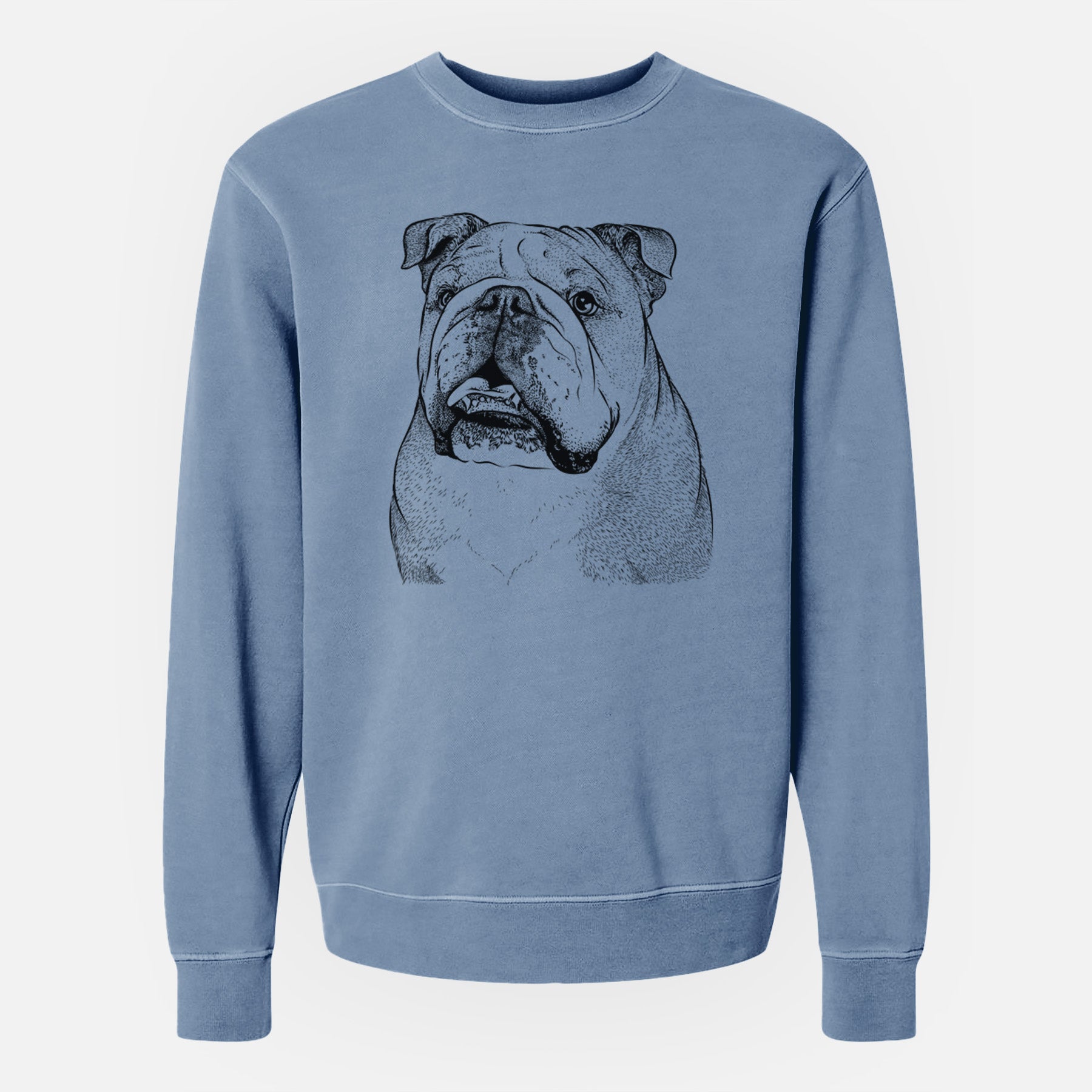 Bare Piggy the English Bulldog - Unisex Pigment Dyed Crew Sweatshirt