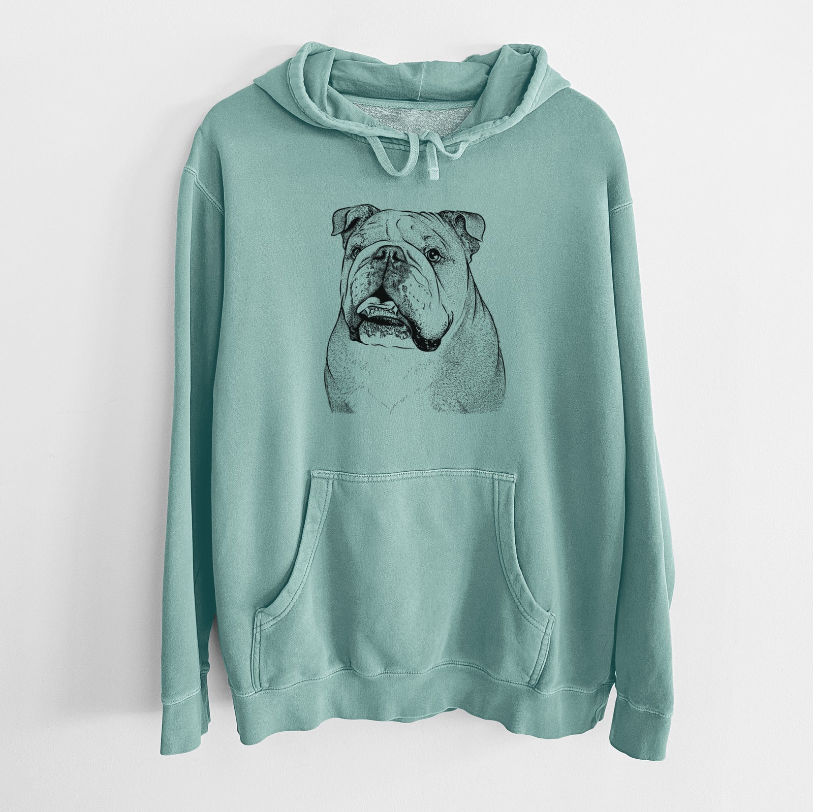 Bare Piggy the English Bulldog - Unisex Pigment Dyed Hoodie