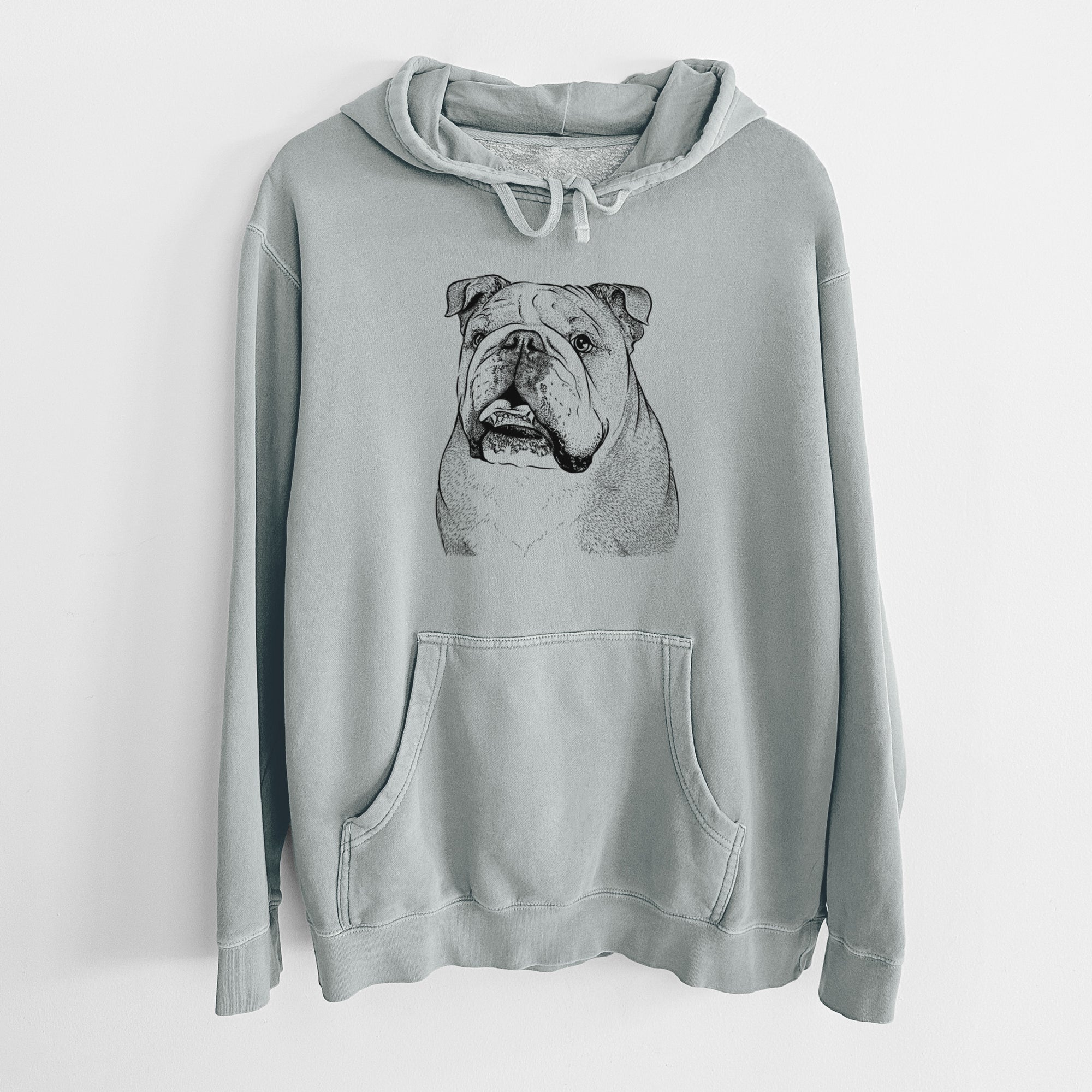 Bare Piggy the English Bulldog - Unisex Pigment Dyed Hoodie