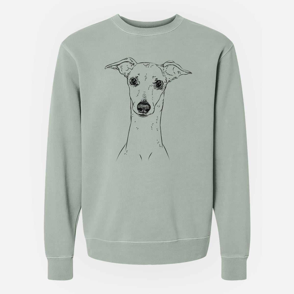 Bare Pip the Italian Greyhound - Unisex Pigment Dyed Crew Sweatshirt