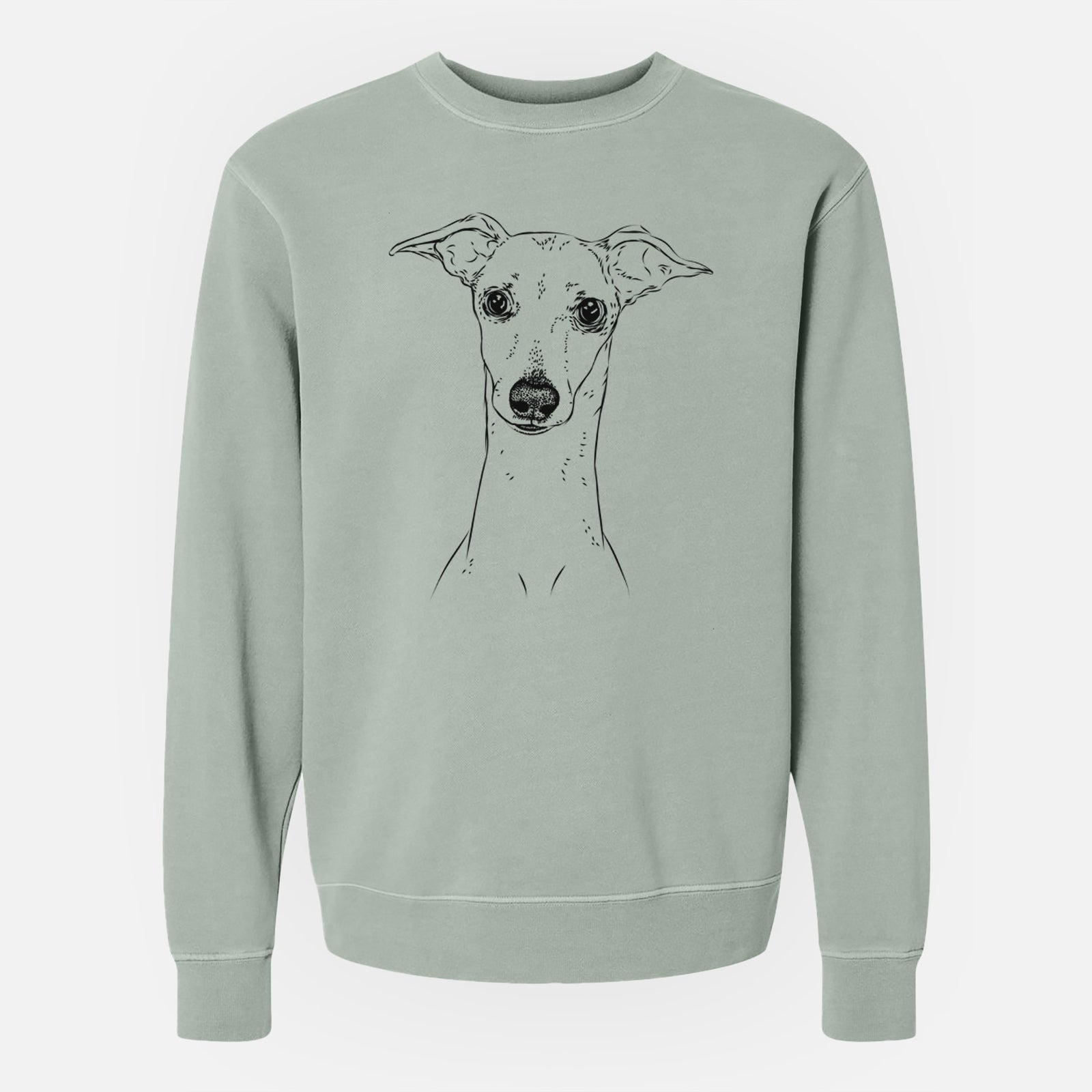 Bare Pip the Italian Greyhound - Unisex Pigment Dyed Crew Sweatshirt